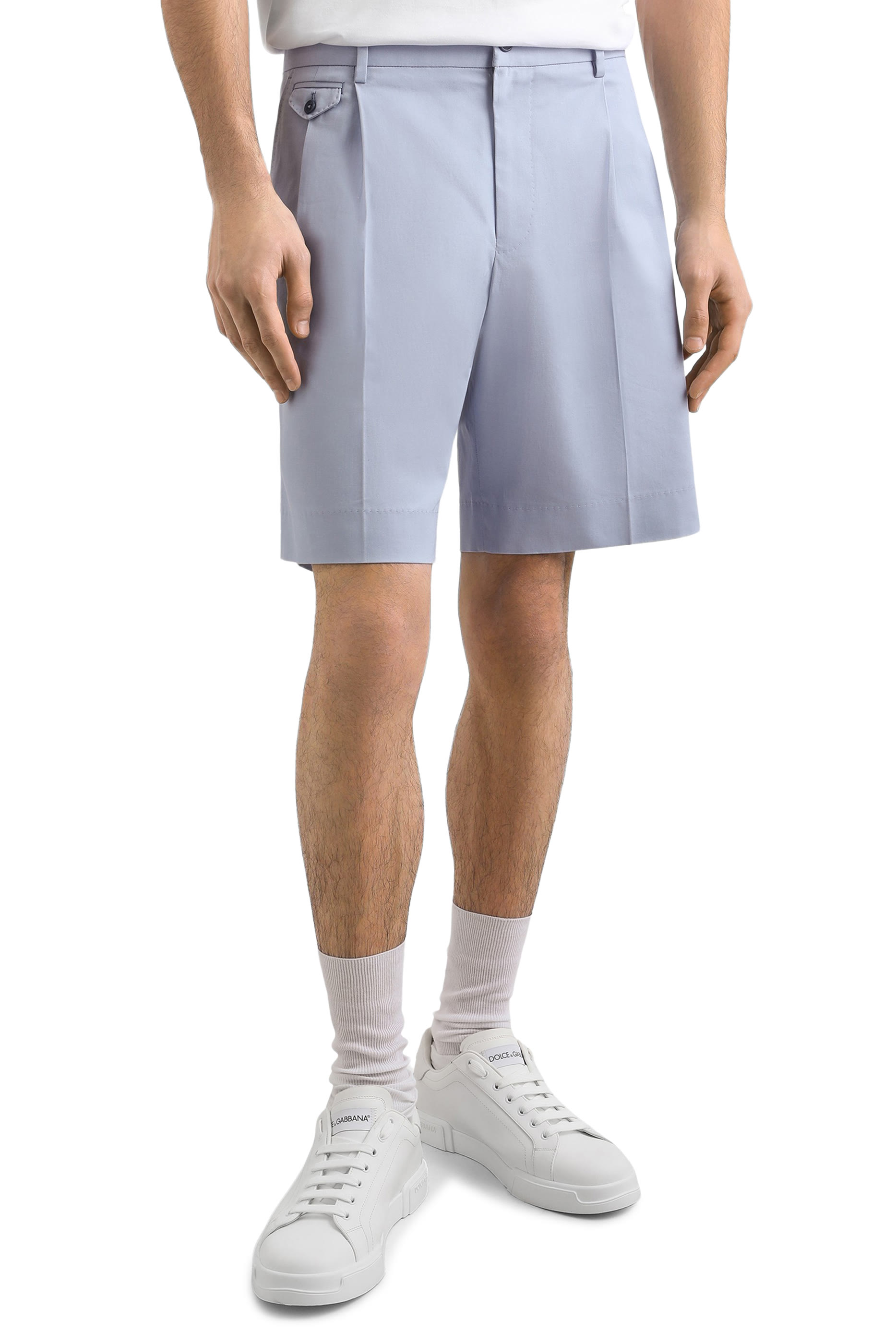 Cotton Gabardine Bermuda Shorts