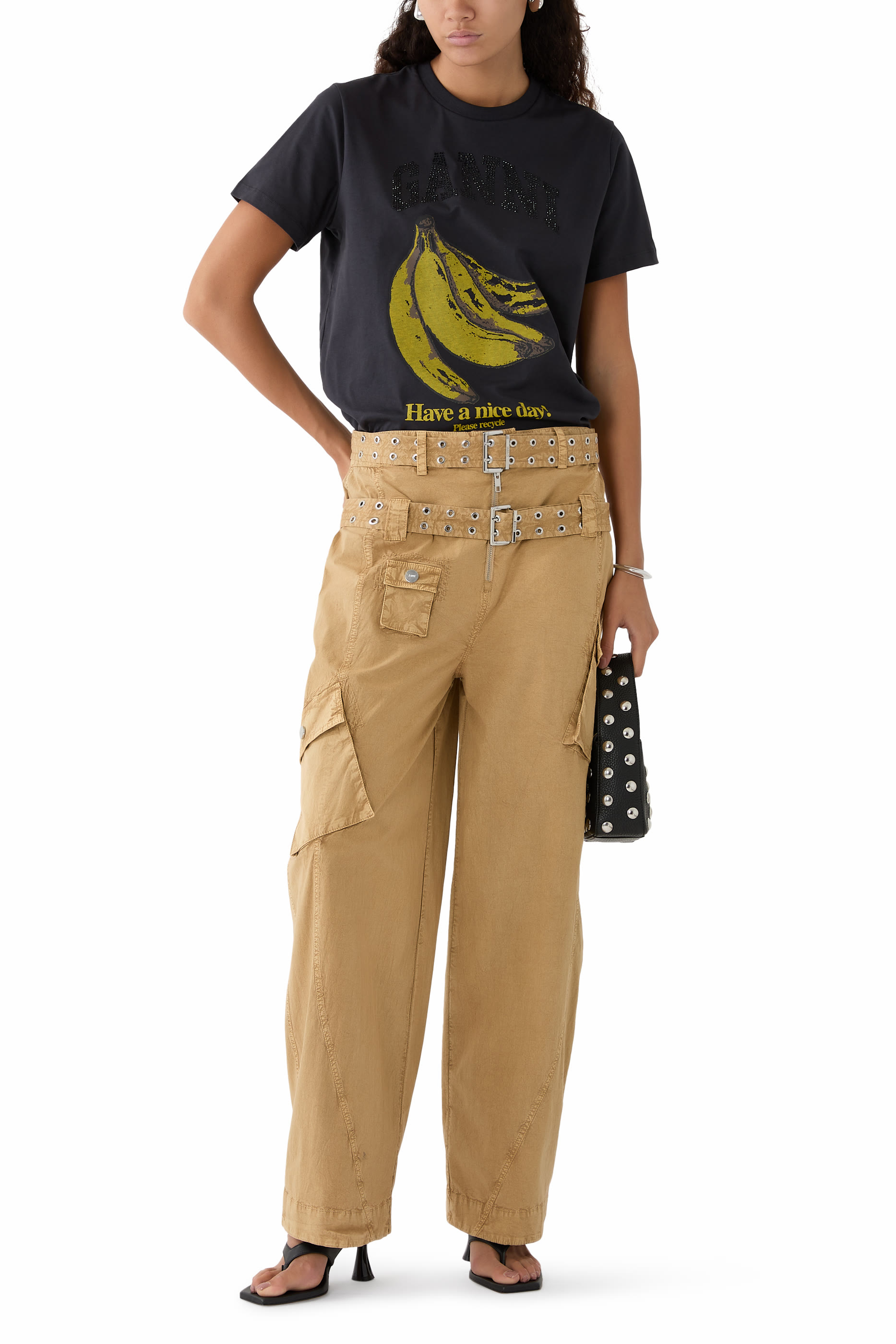 Washed Stretch Pocket Trousers