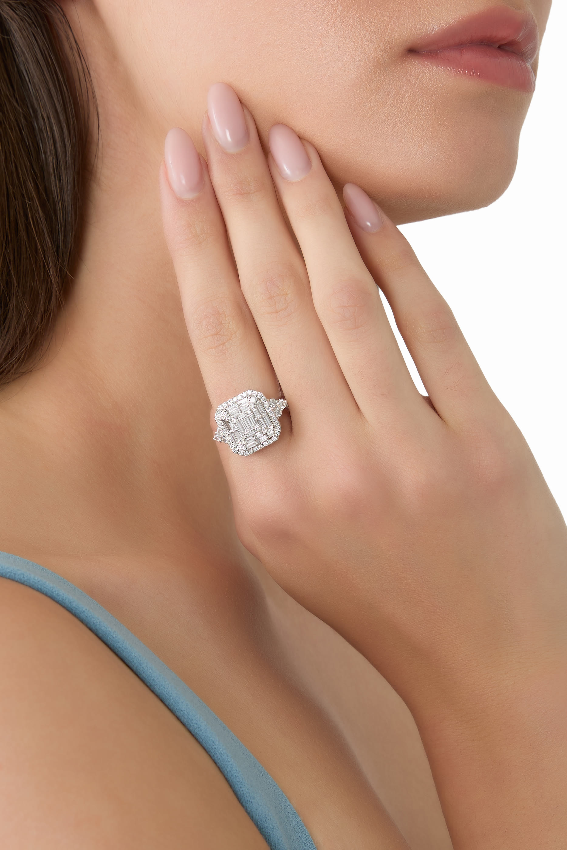 Beverly Hills Jodie Ring, 18K White Gold & Diamonds