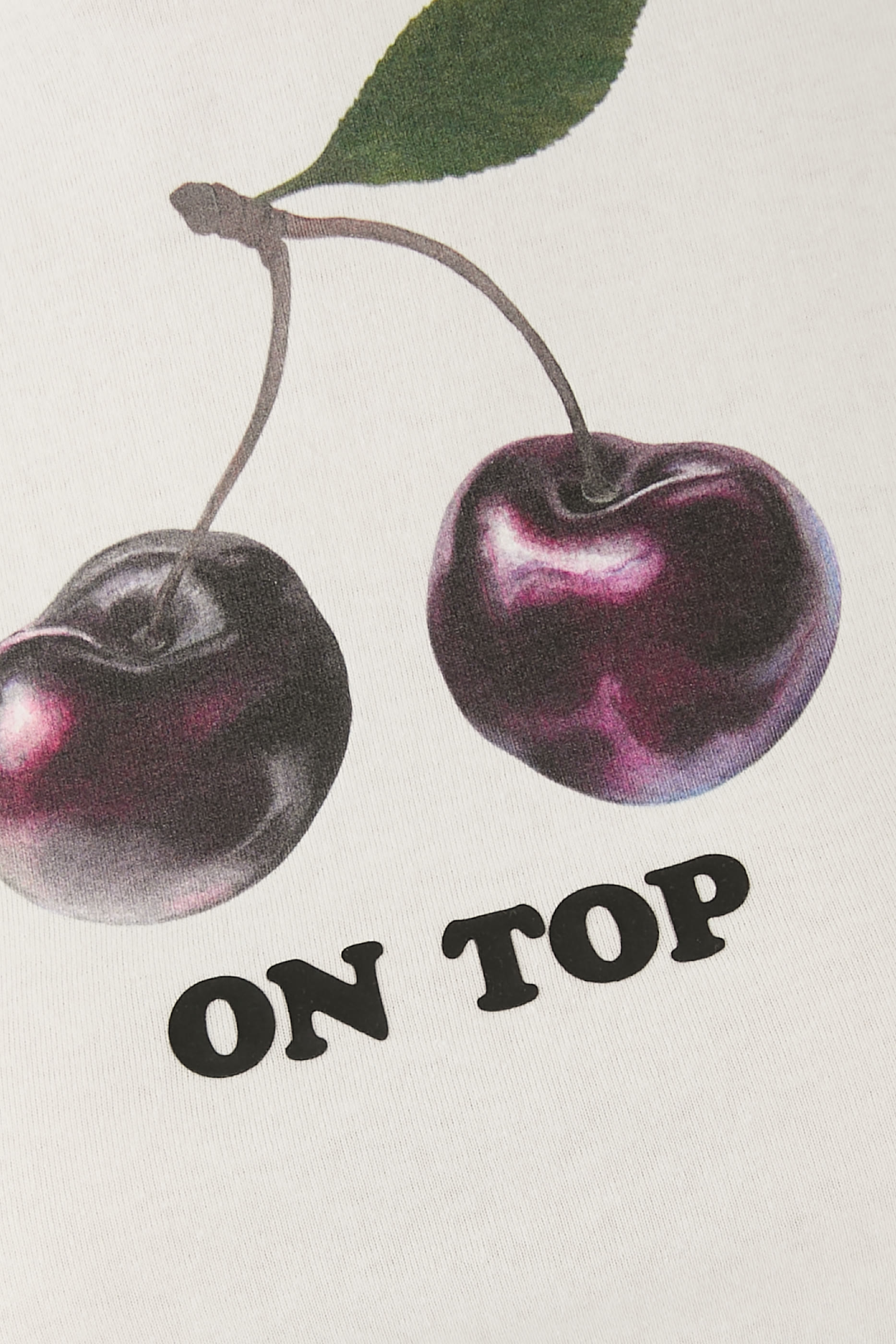  Cherry Print Sleeveless T-Shirt