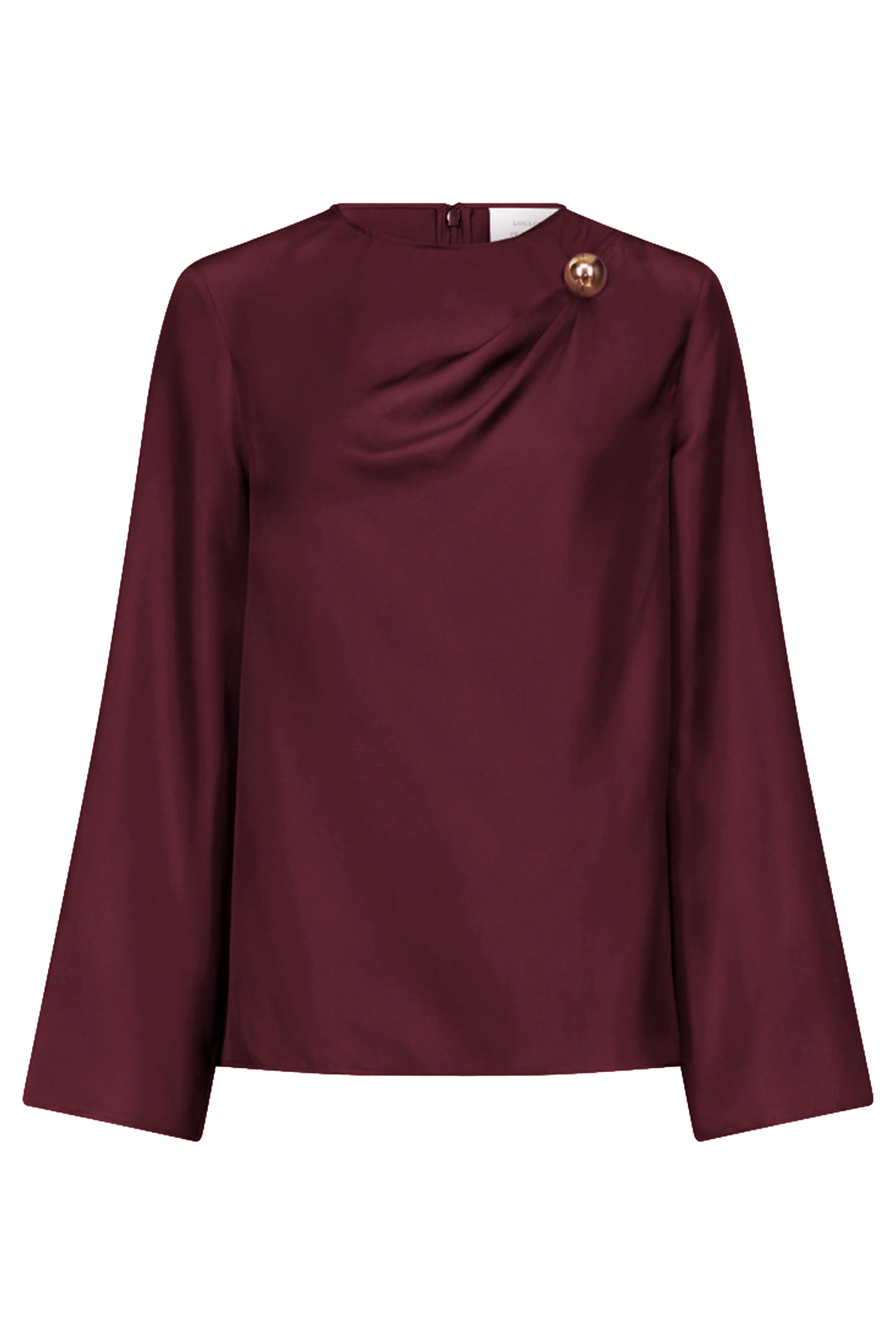 AZAE Draped Silk Top