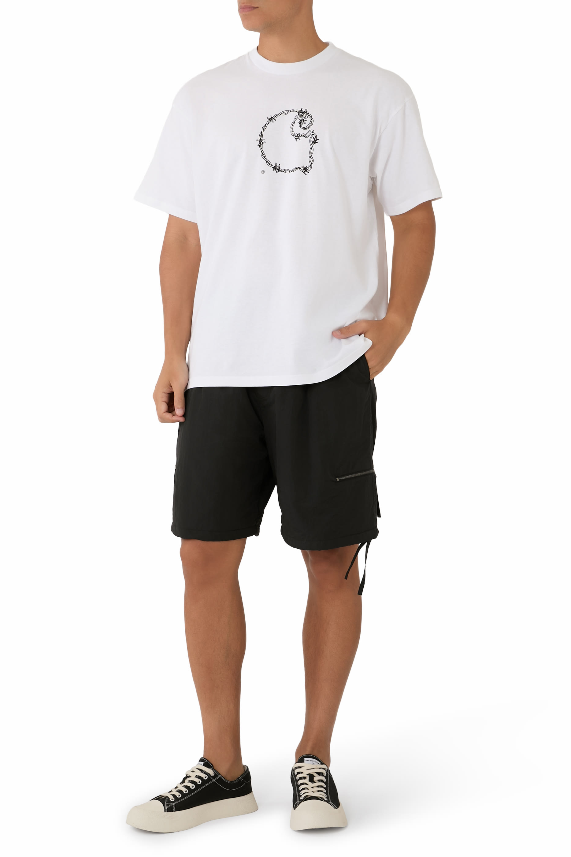 Zip-Pocket Cargo Shorts