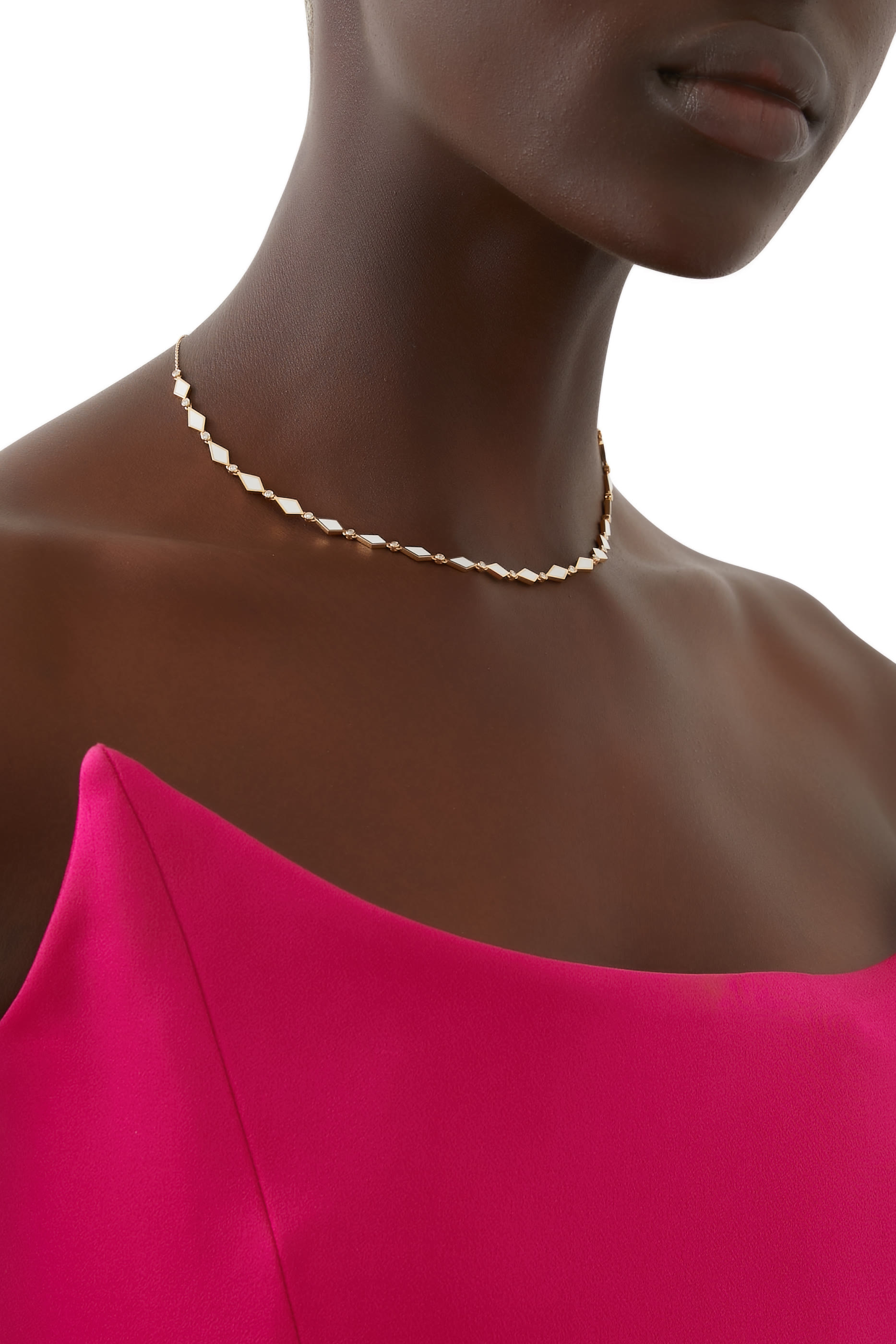 Mosaic Necklace, 18k Yellow Gold & Diamonds