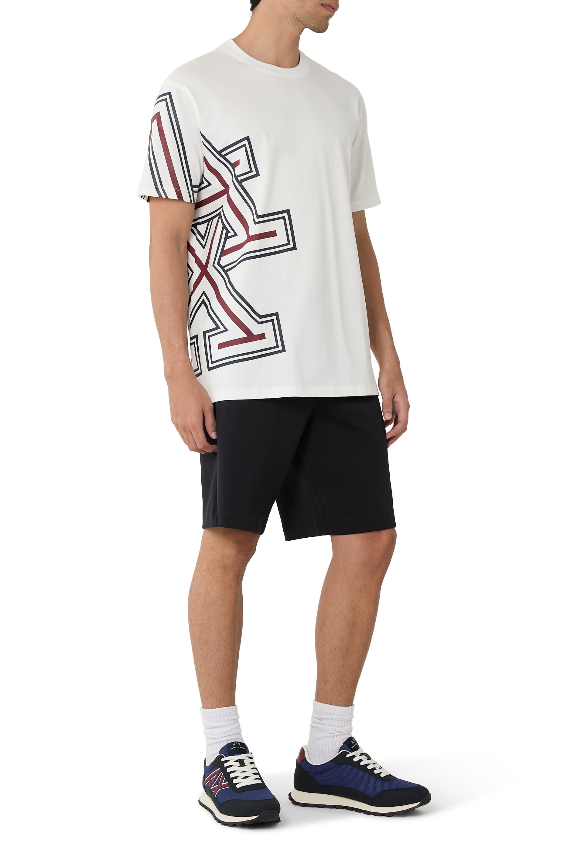 Drop Side AX Logo Low-Top Sneakers