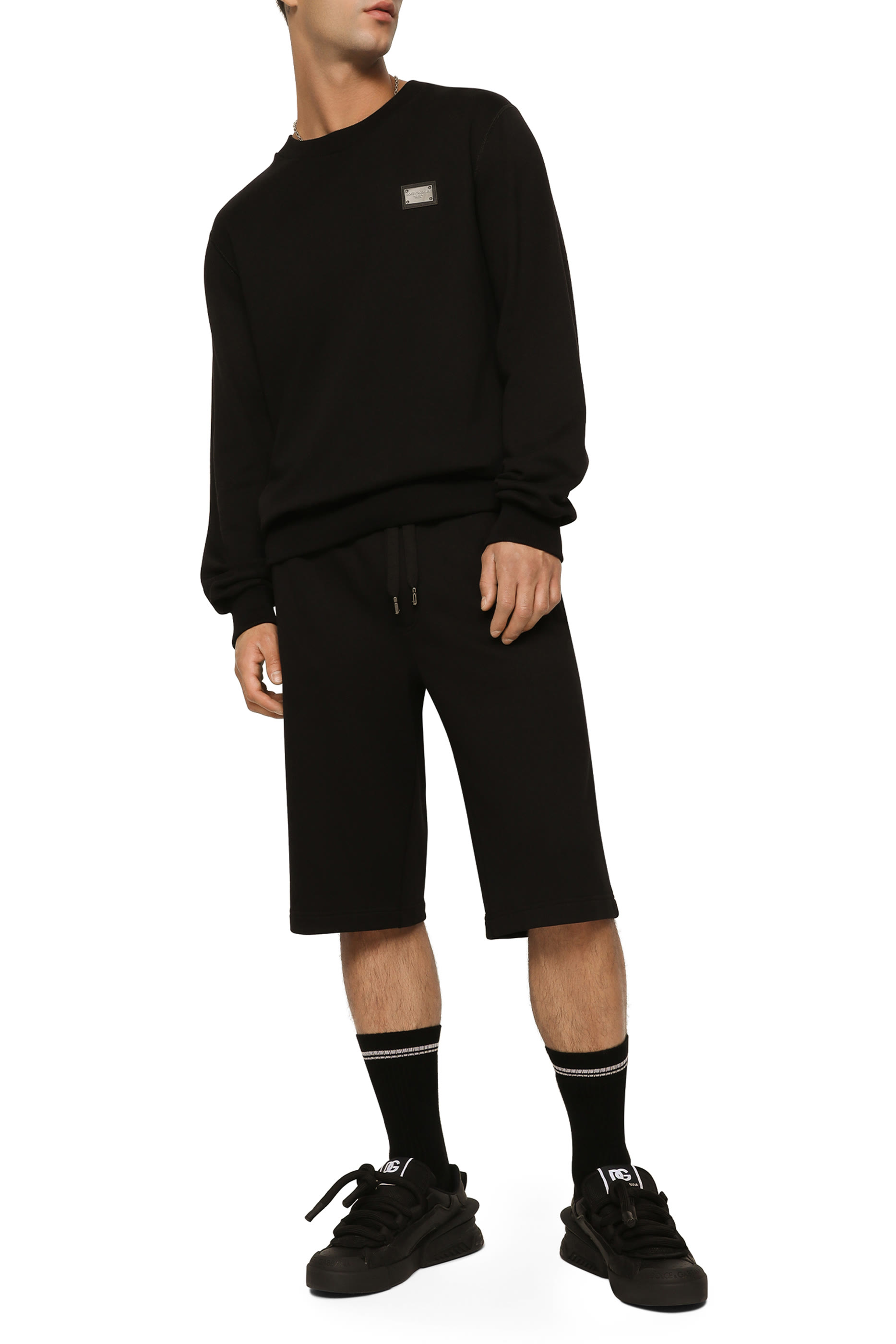 Jersey Sweatshirt with Branded Tag