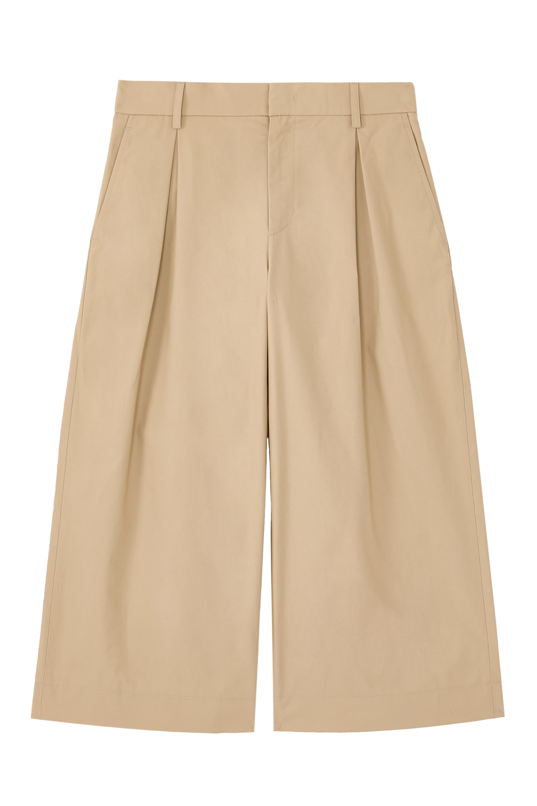 Cotton Wide-Leg Trousers 