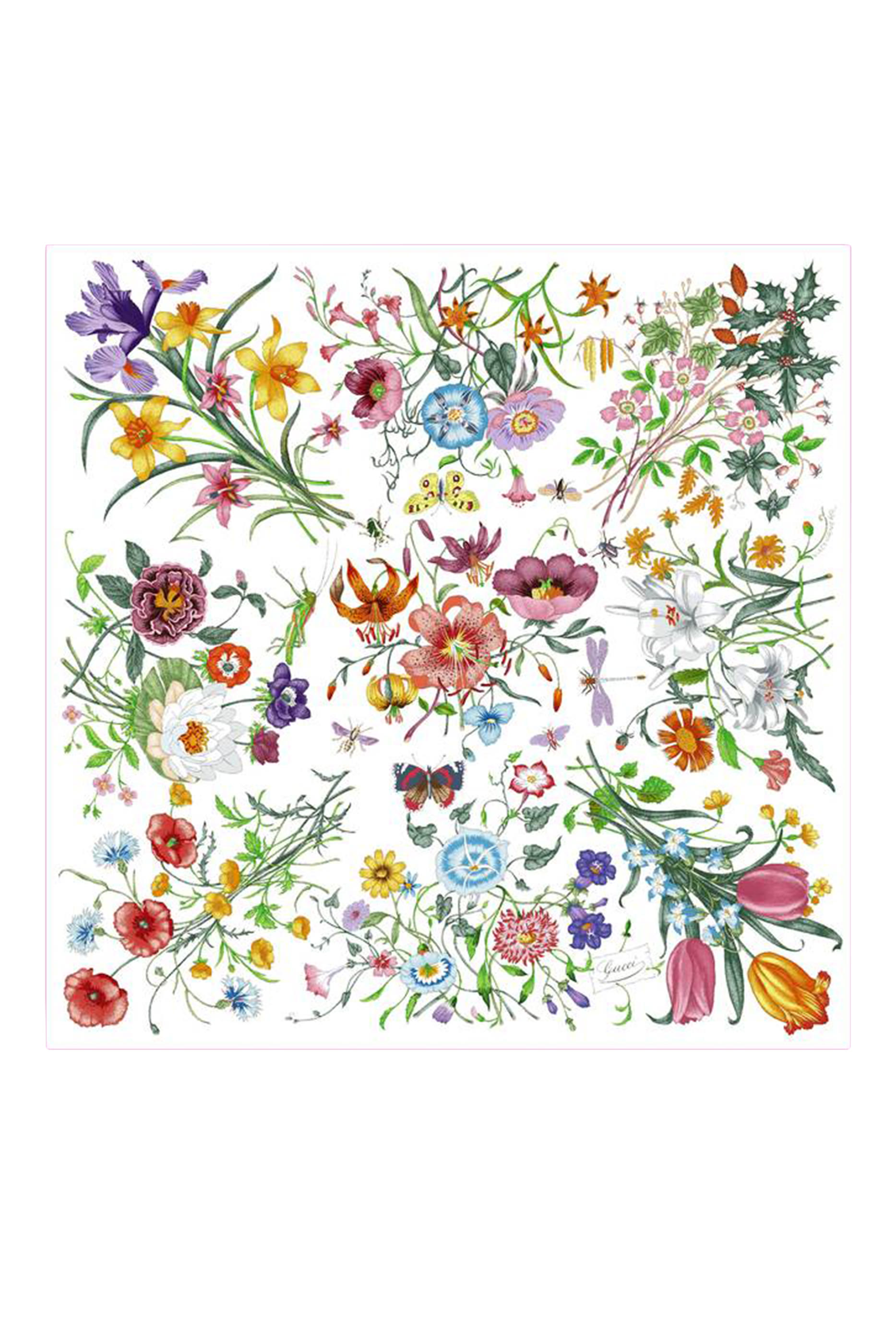 Printed Silk Twill Carr&eacute; 