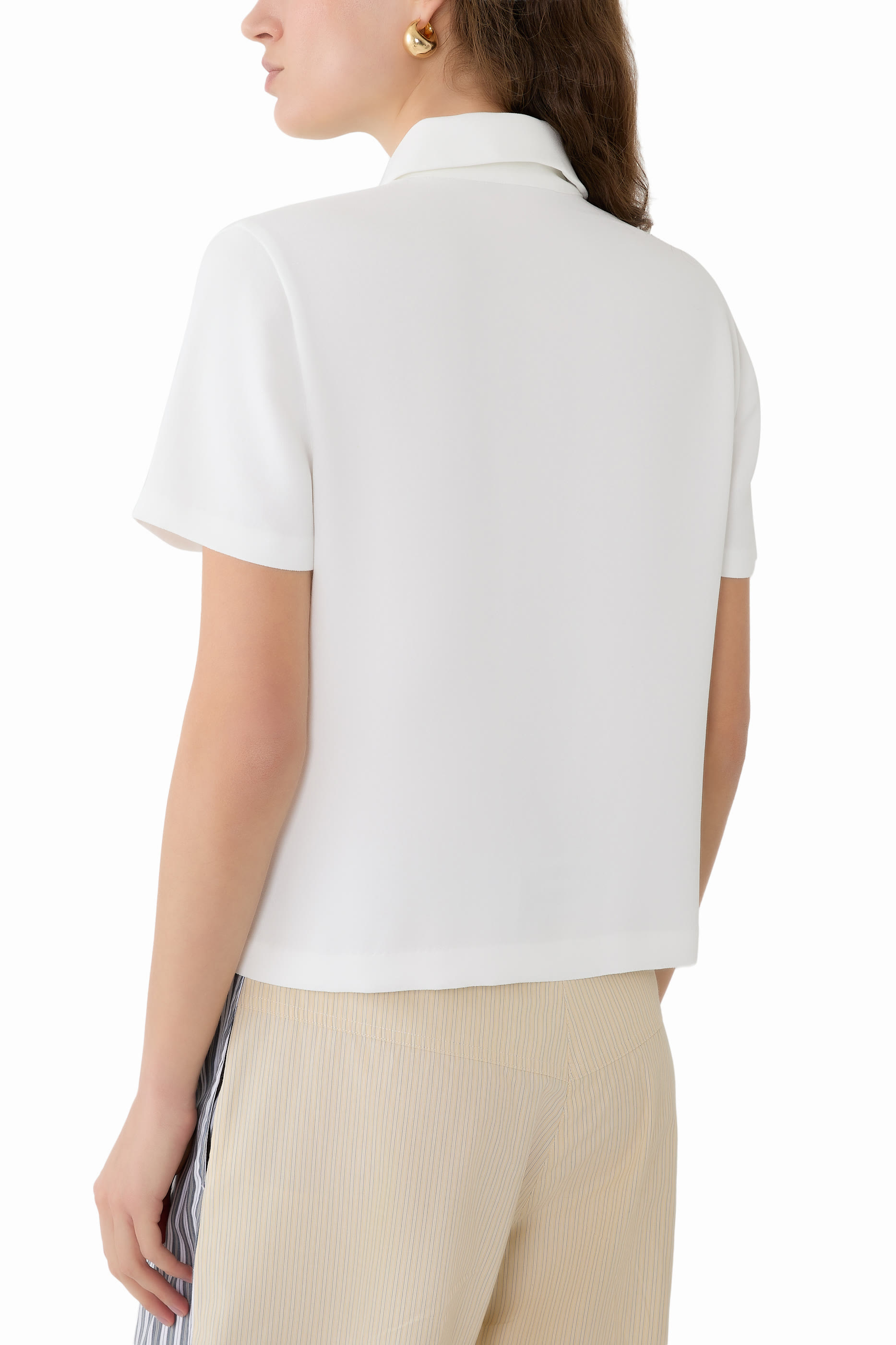 Cr&ecirc;pe Polo Shirt