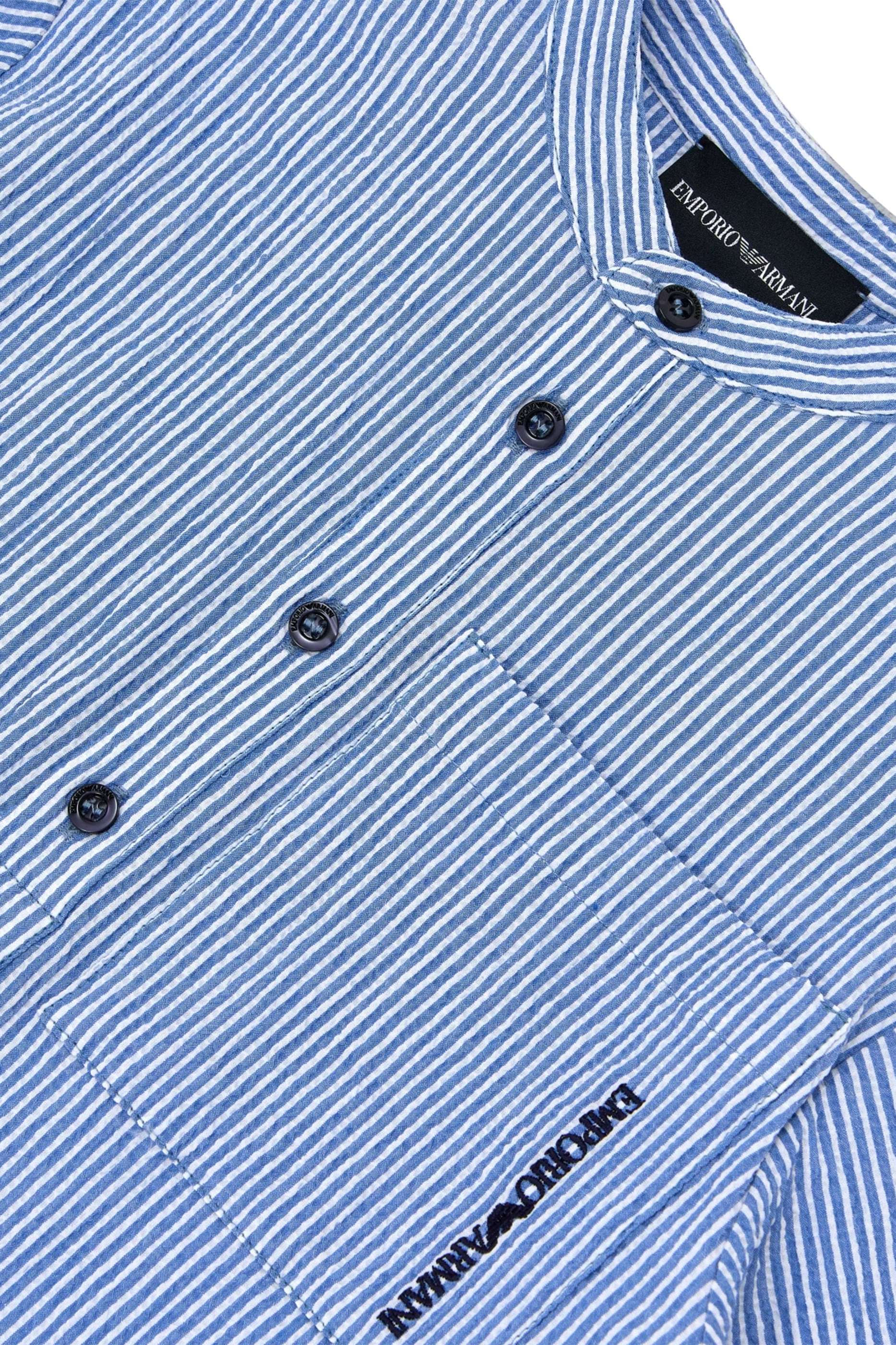 Kids  Striped Logo Shirt