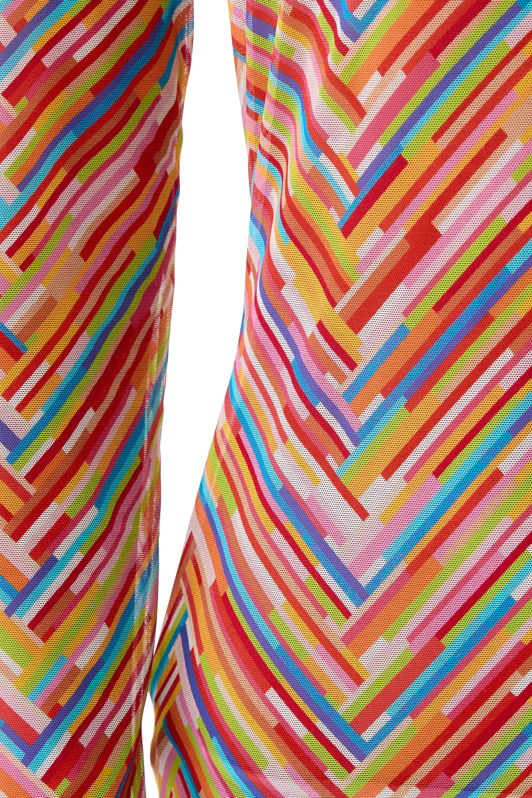 Mare Chevron Tulle Mini Dress