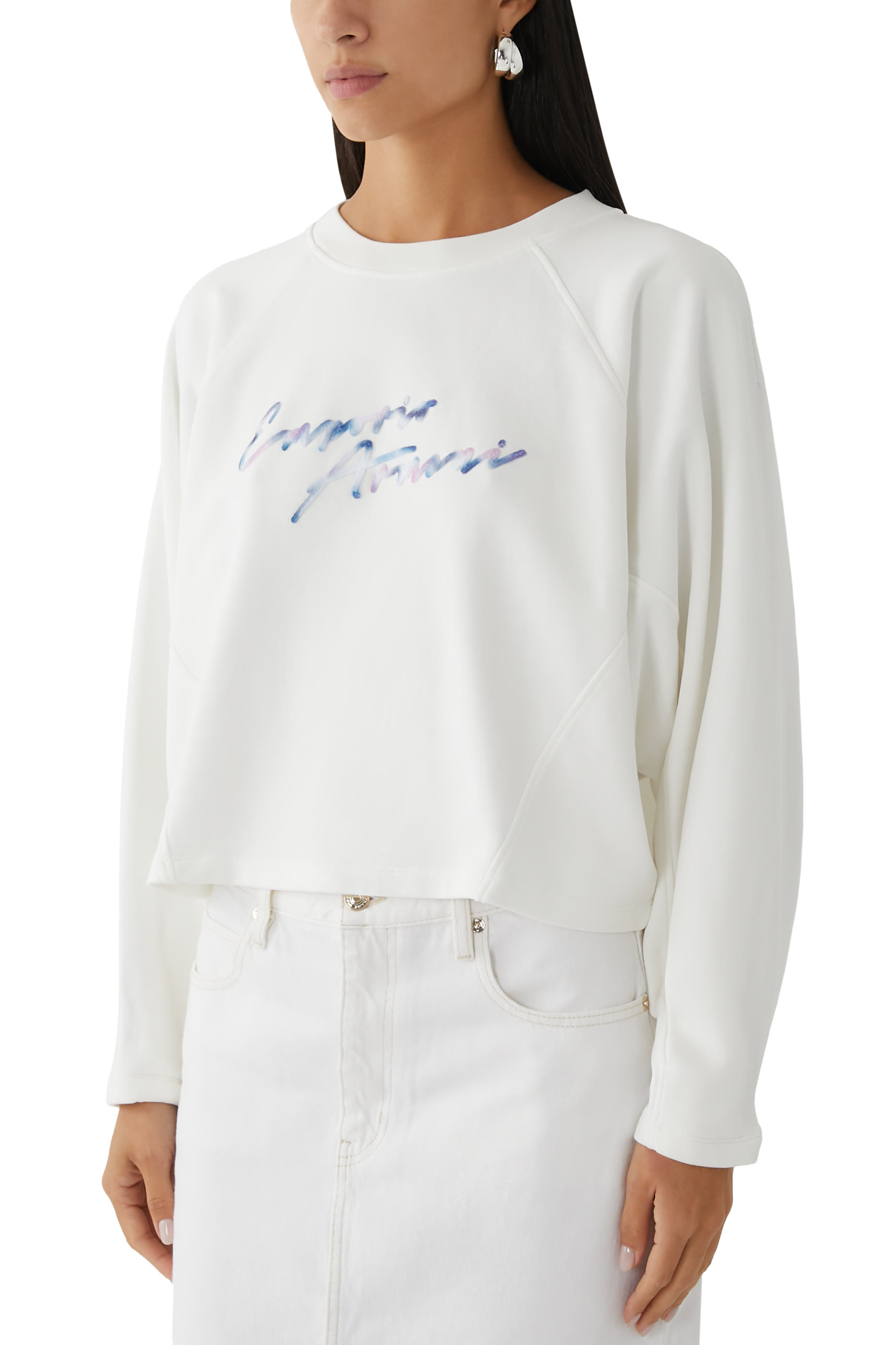 Logo Embroidered Jersey Sweatshirt
