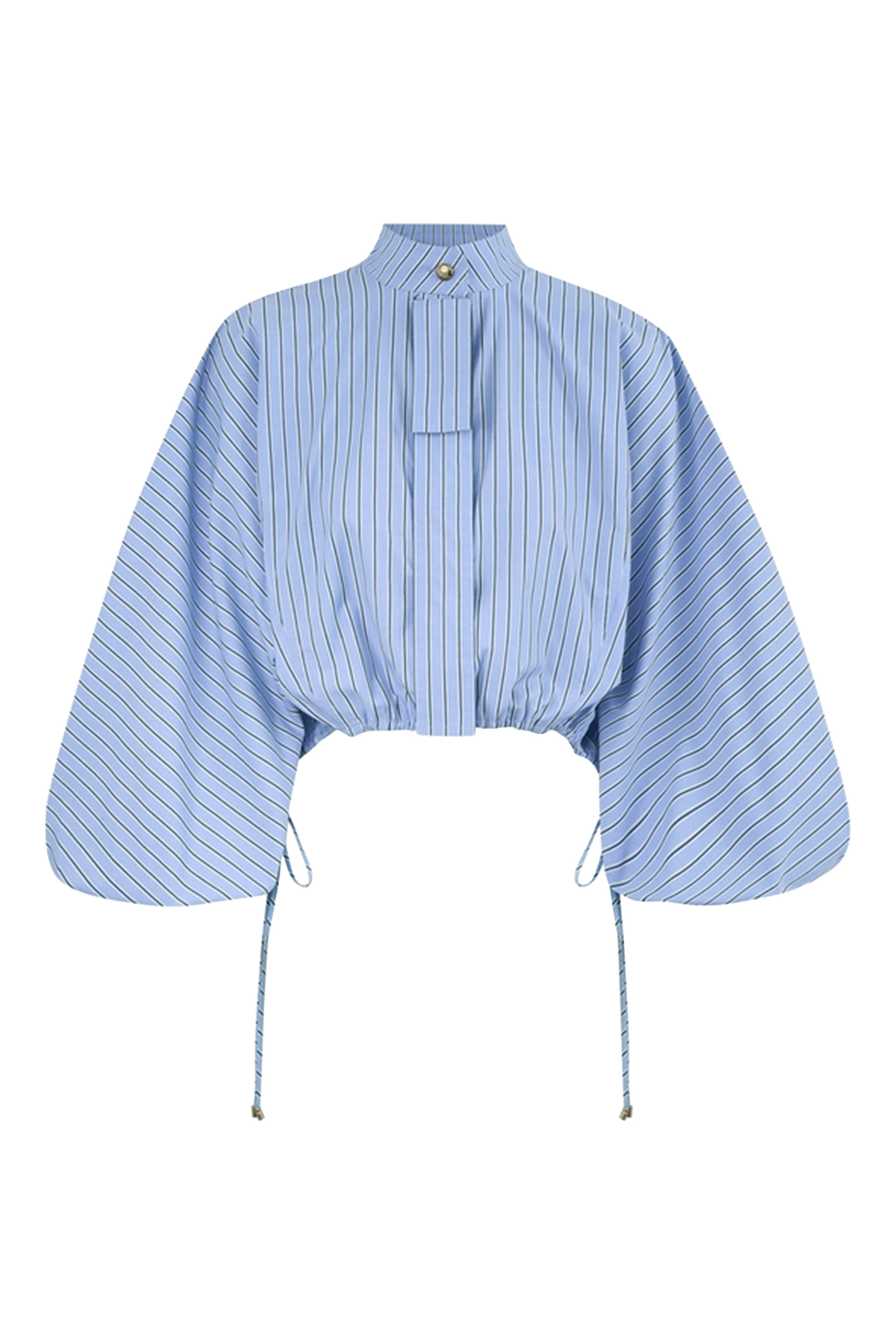 Drawstring Stripe Blouse