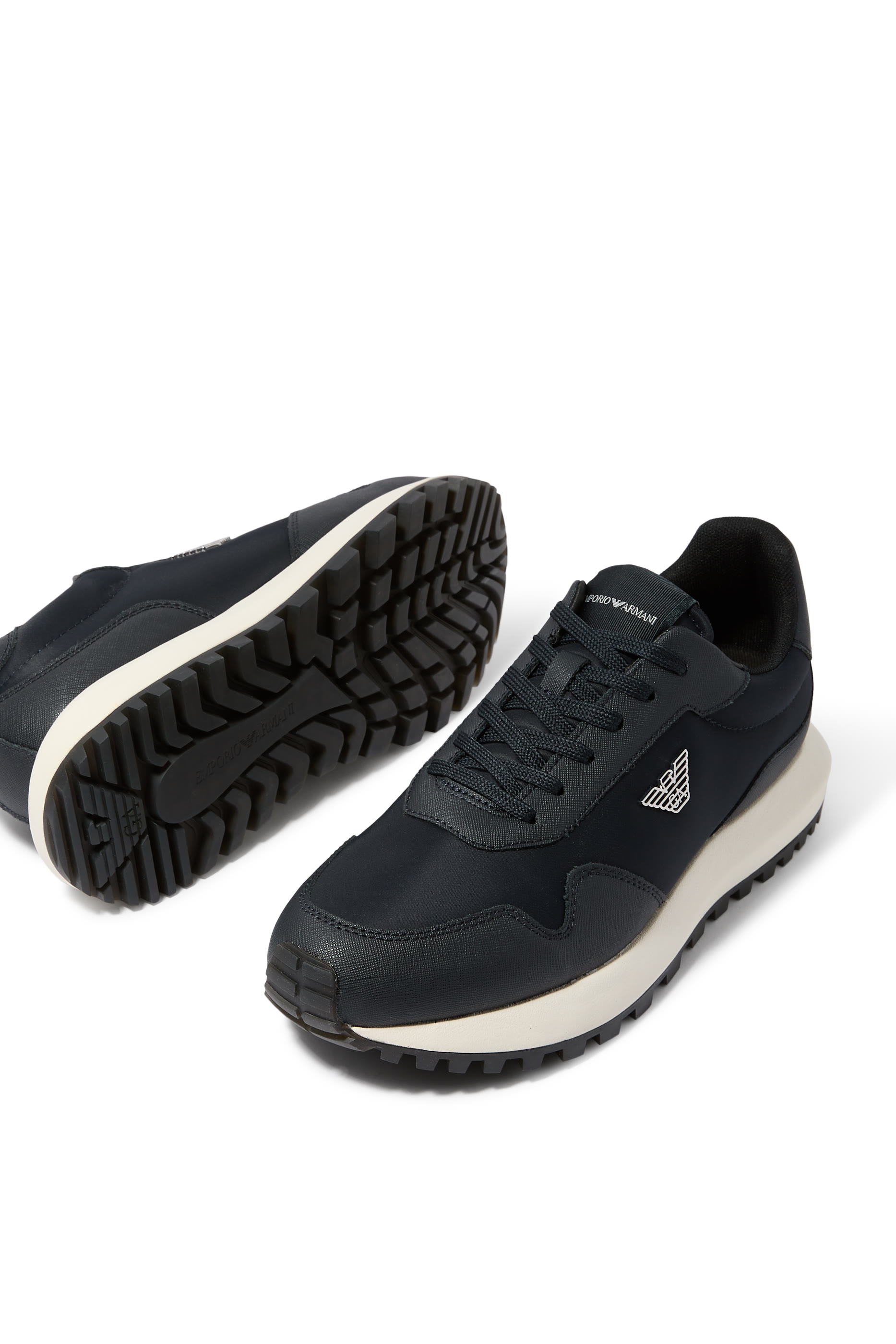 ASV Recycled Nylon Sneakers with Regenerated Saffiano Details