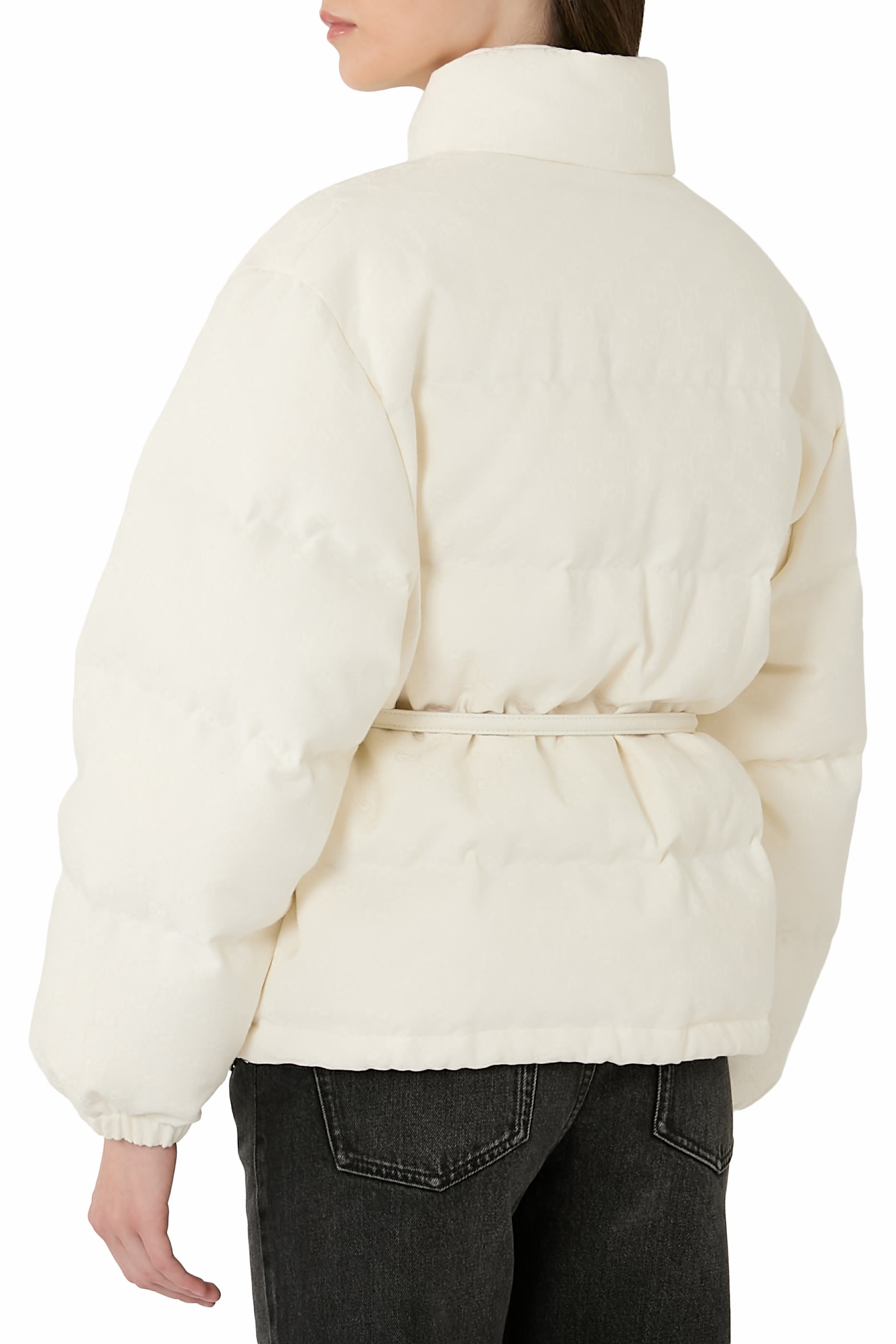 GG Canvas Padded Bomber Jacket