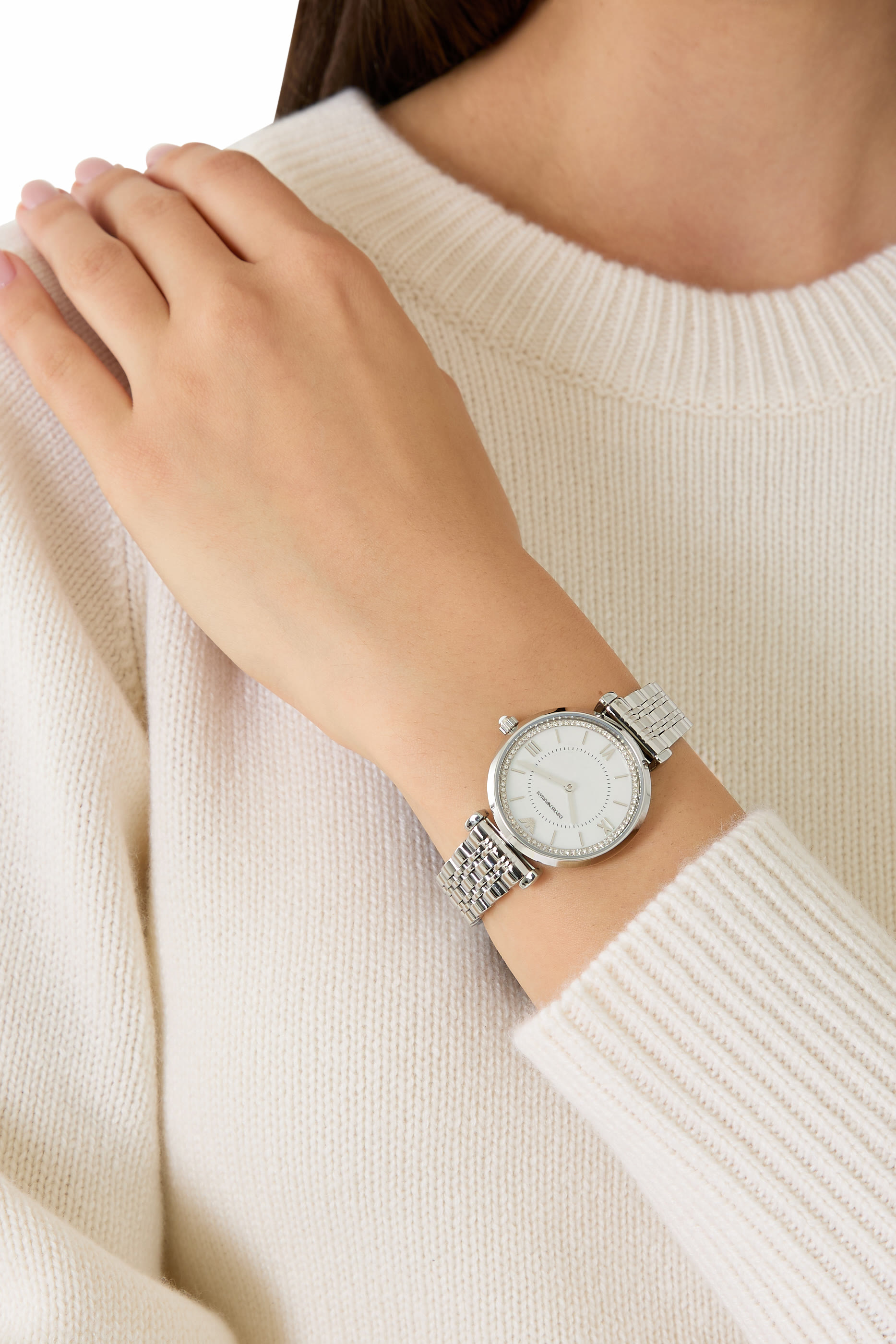 Two-Hand Stainless Steel Watch