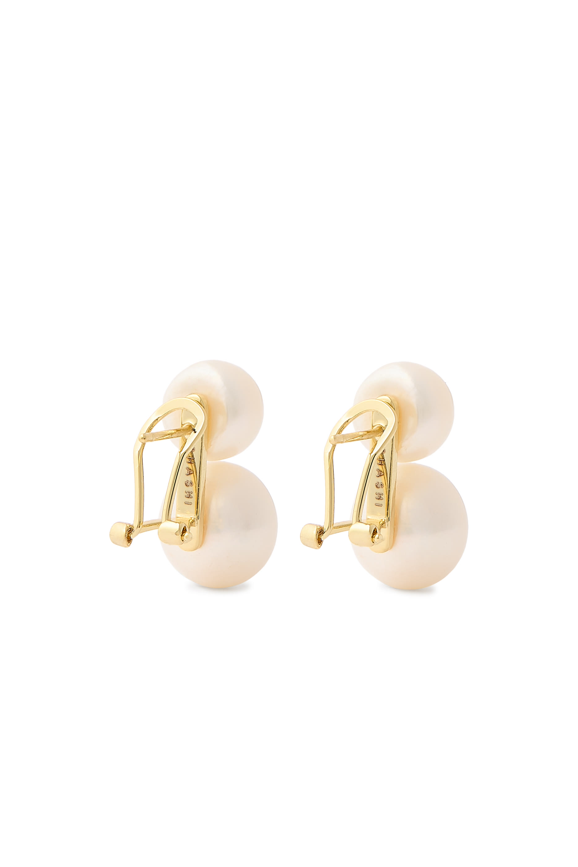  Bianca Pearl Earrings, 14ct Vermeil on Sterling Silver & Freshwater Pearl
