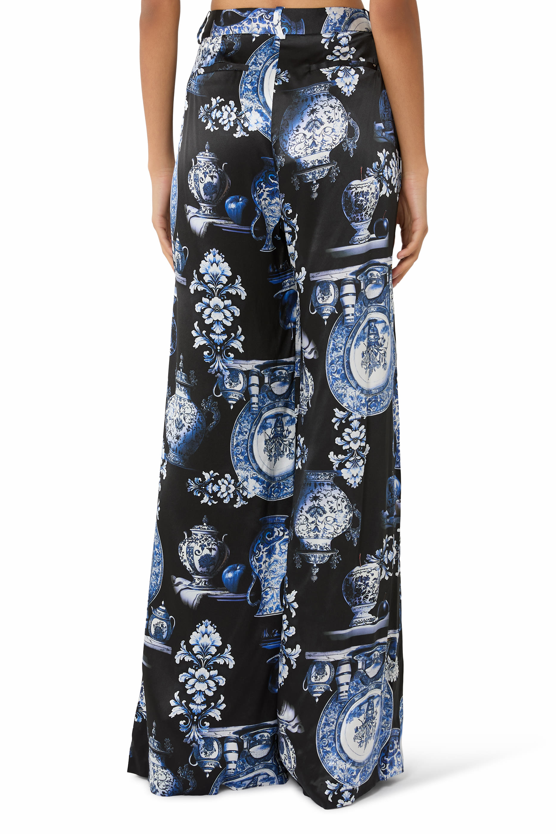 Pilar Silk Wide-Leg Pants