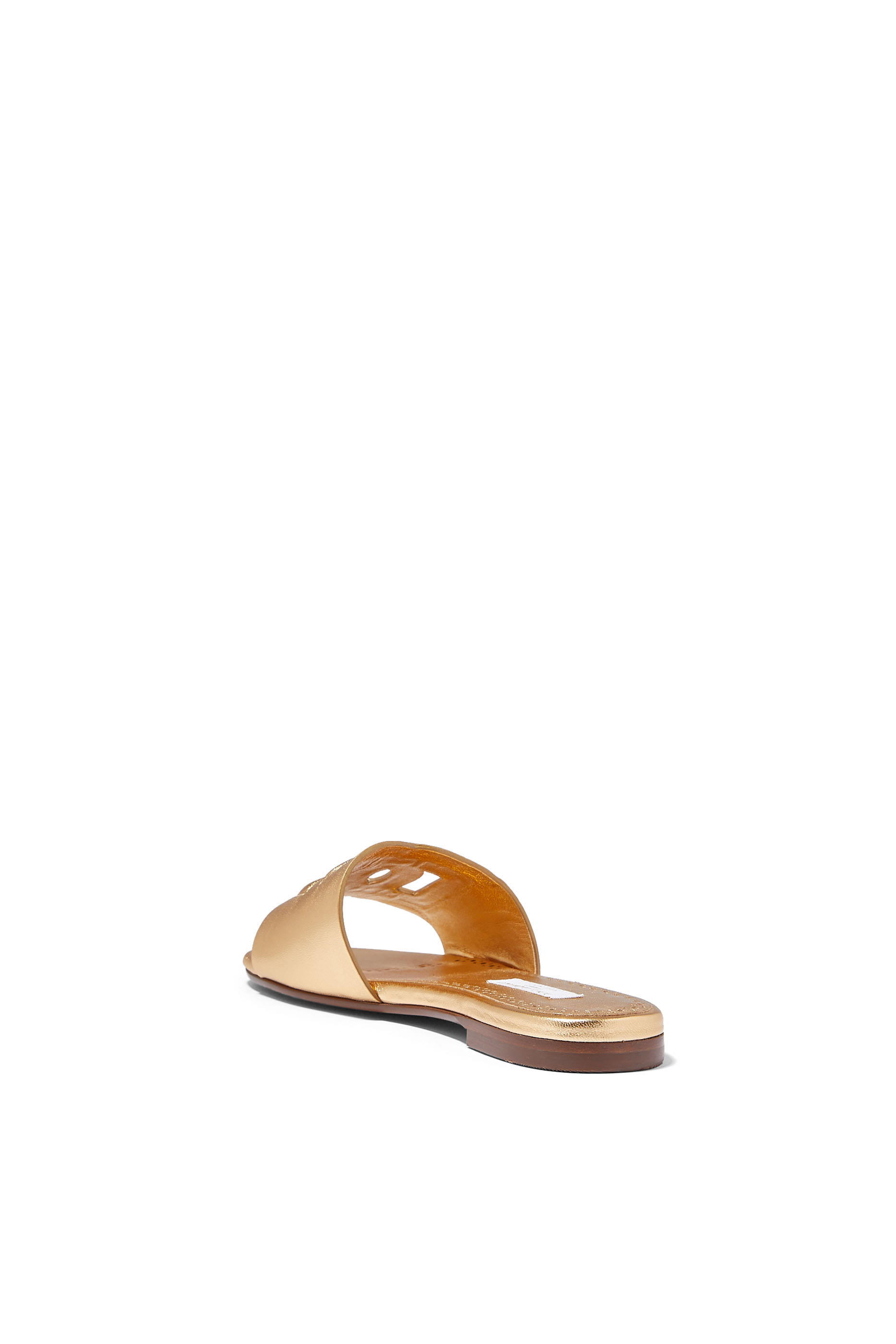 Kids Bianca Metallic Leather Slides