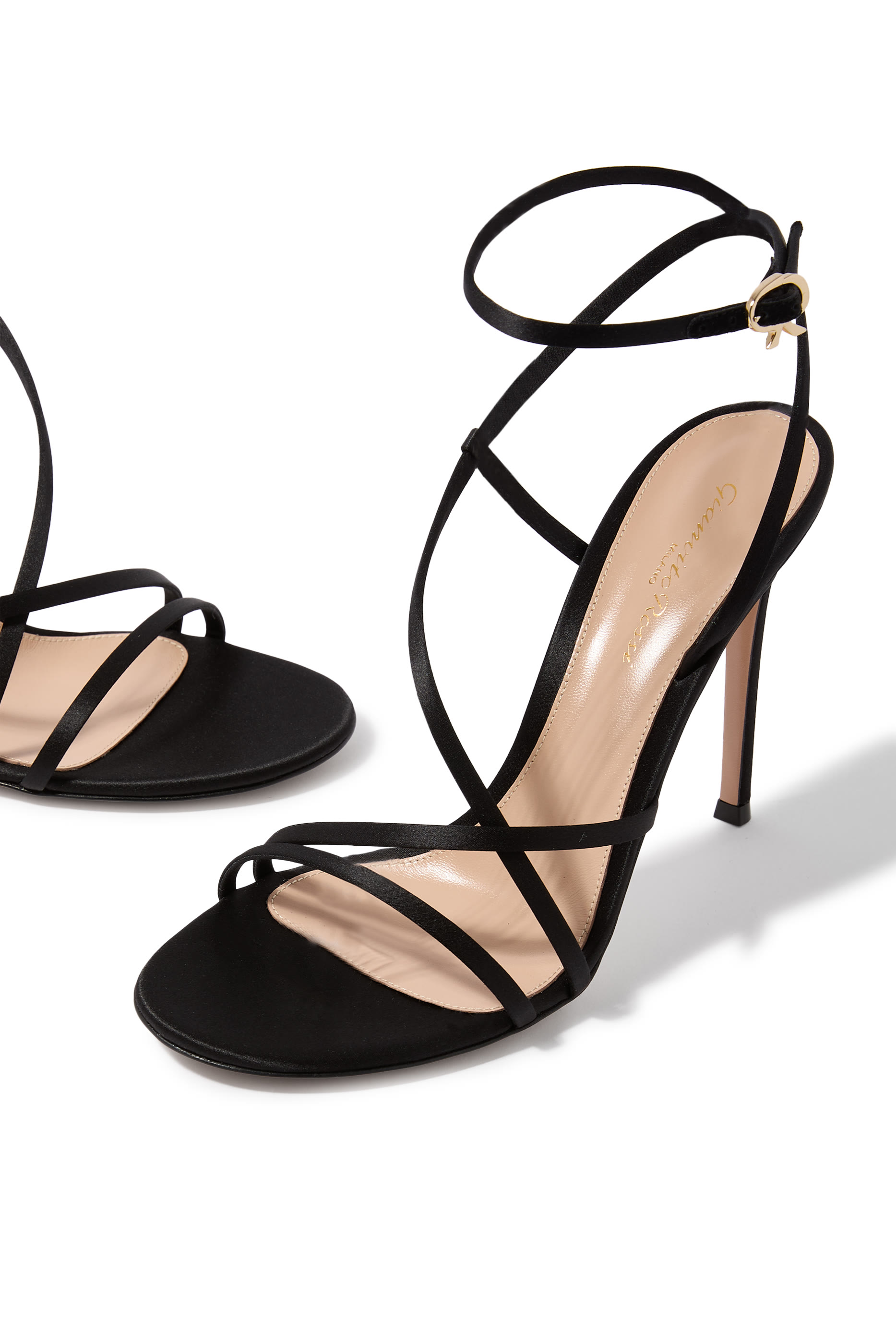 Strappy Satin Sandals 100