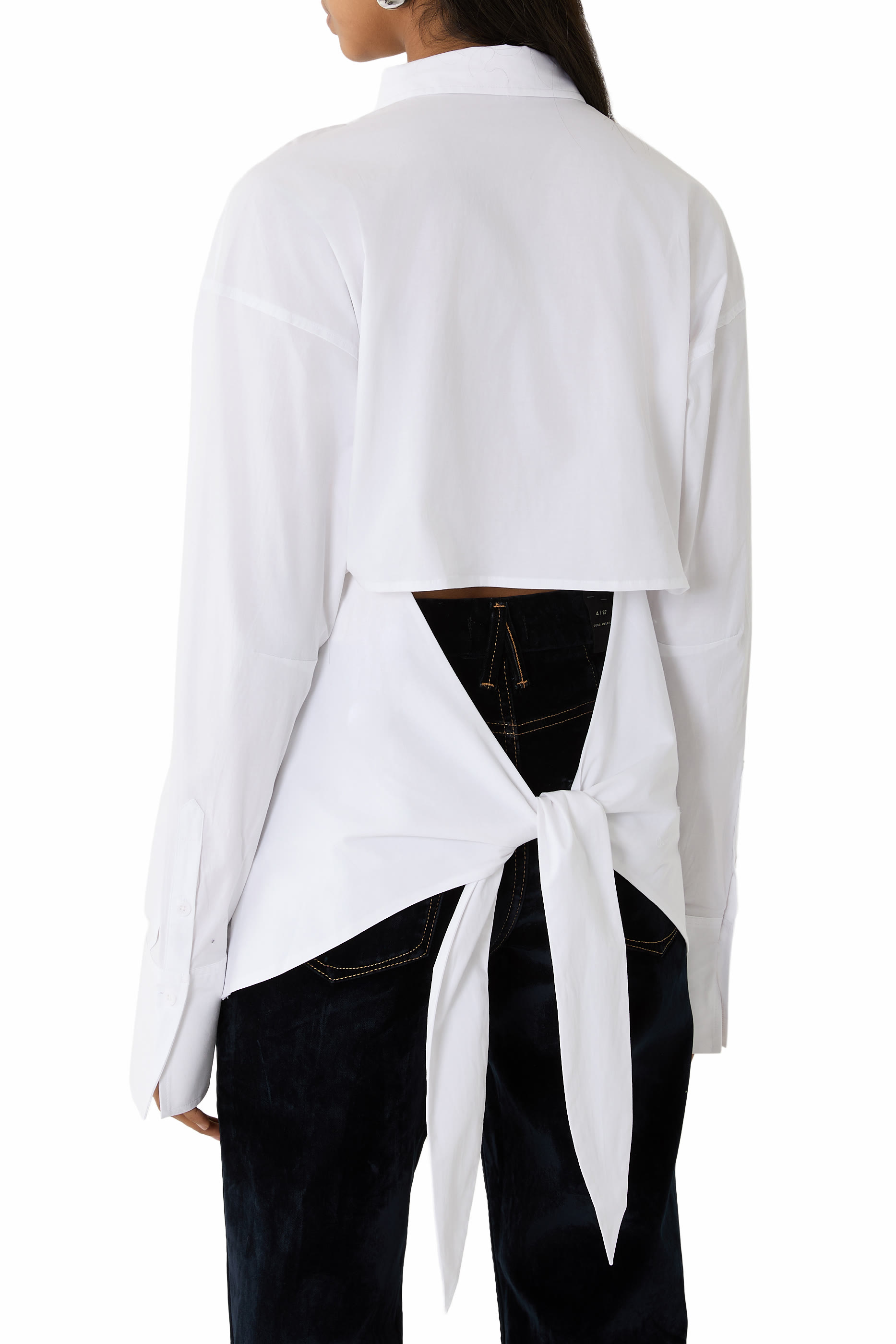  Poplin Tie Back Shirt