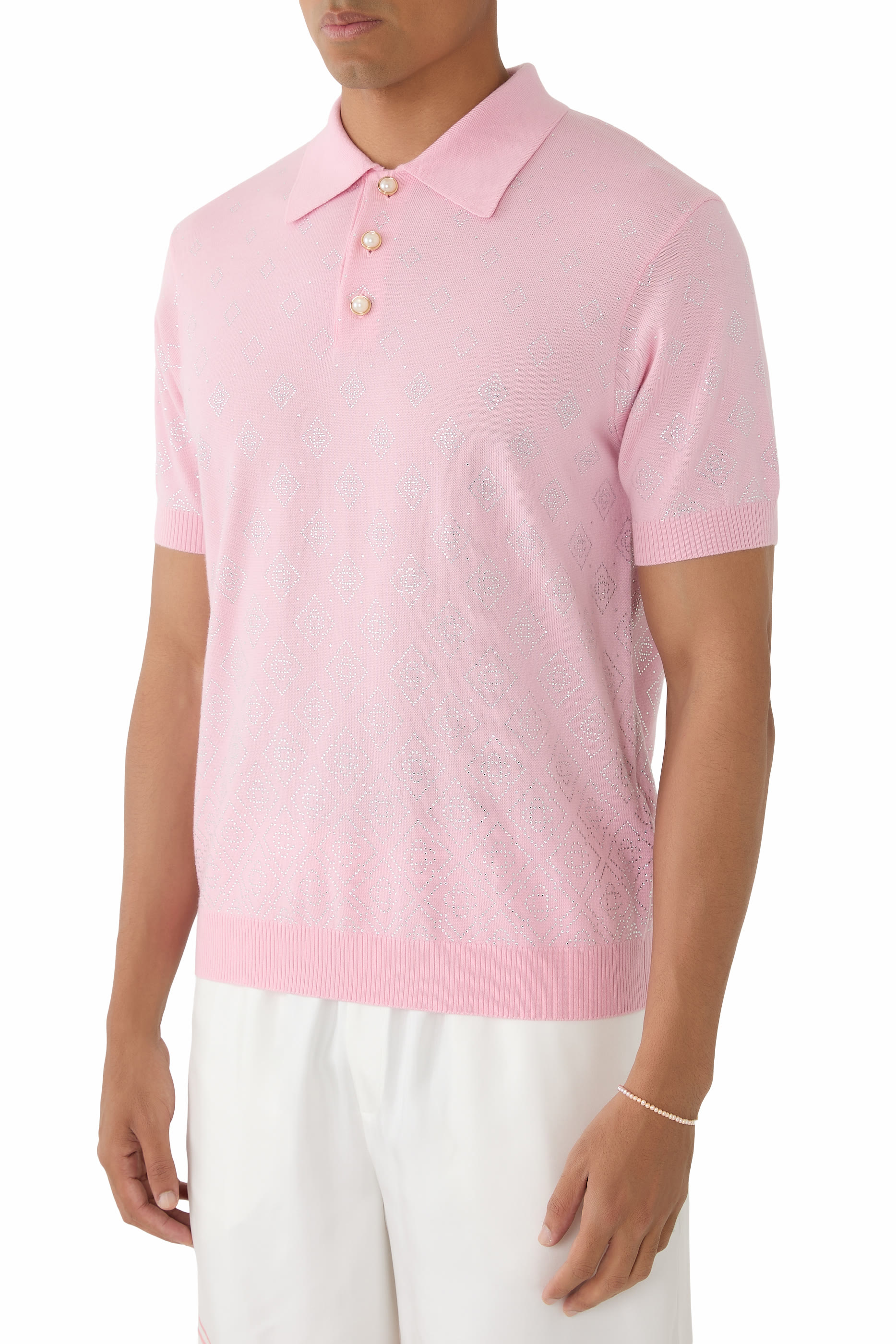 Crystal-Embellished Polo Shirt