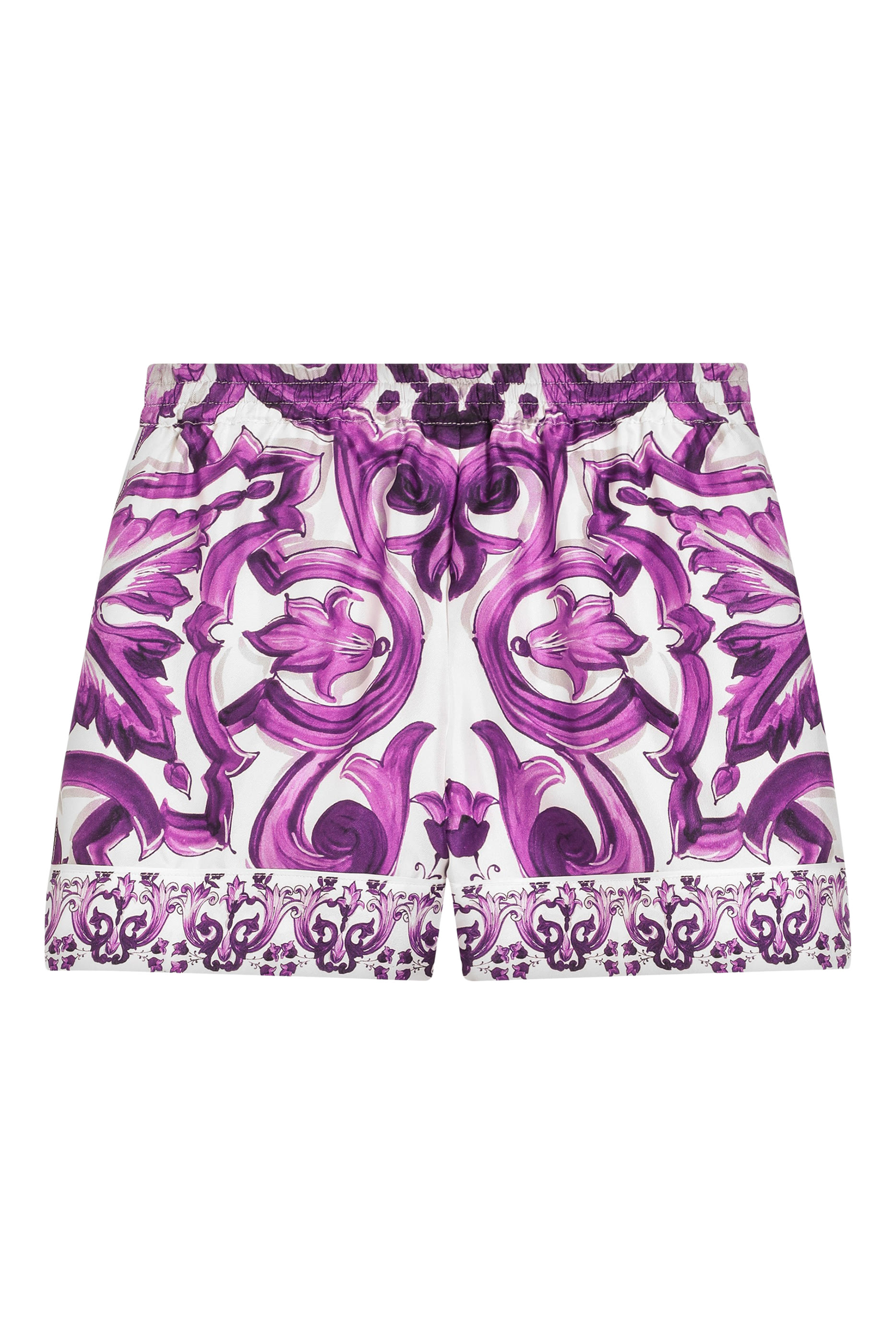 Kids Majolica-Print Twill Bermuda Shorts