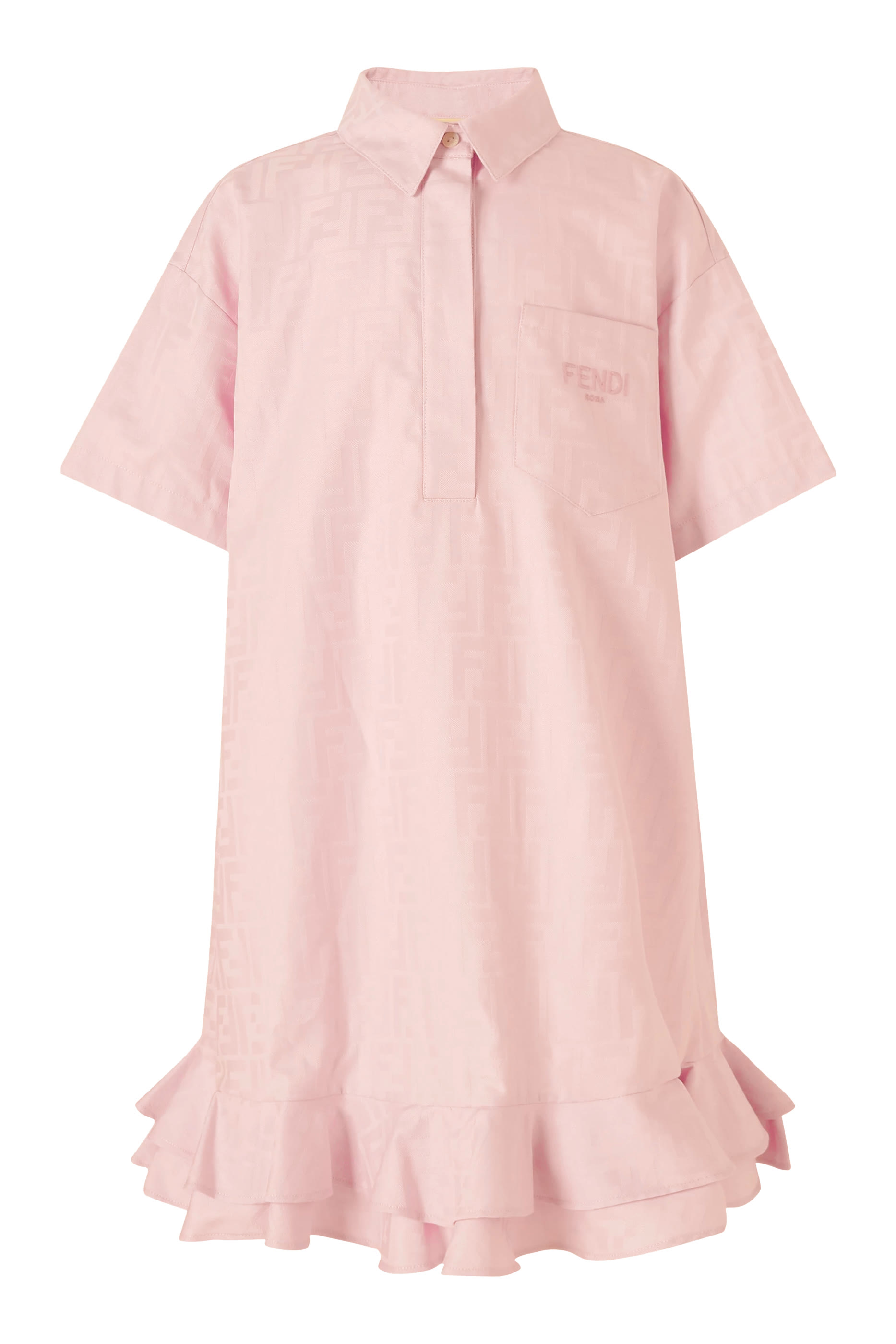 Kids Ruffled Logo Dress