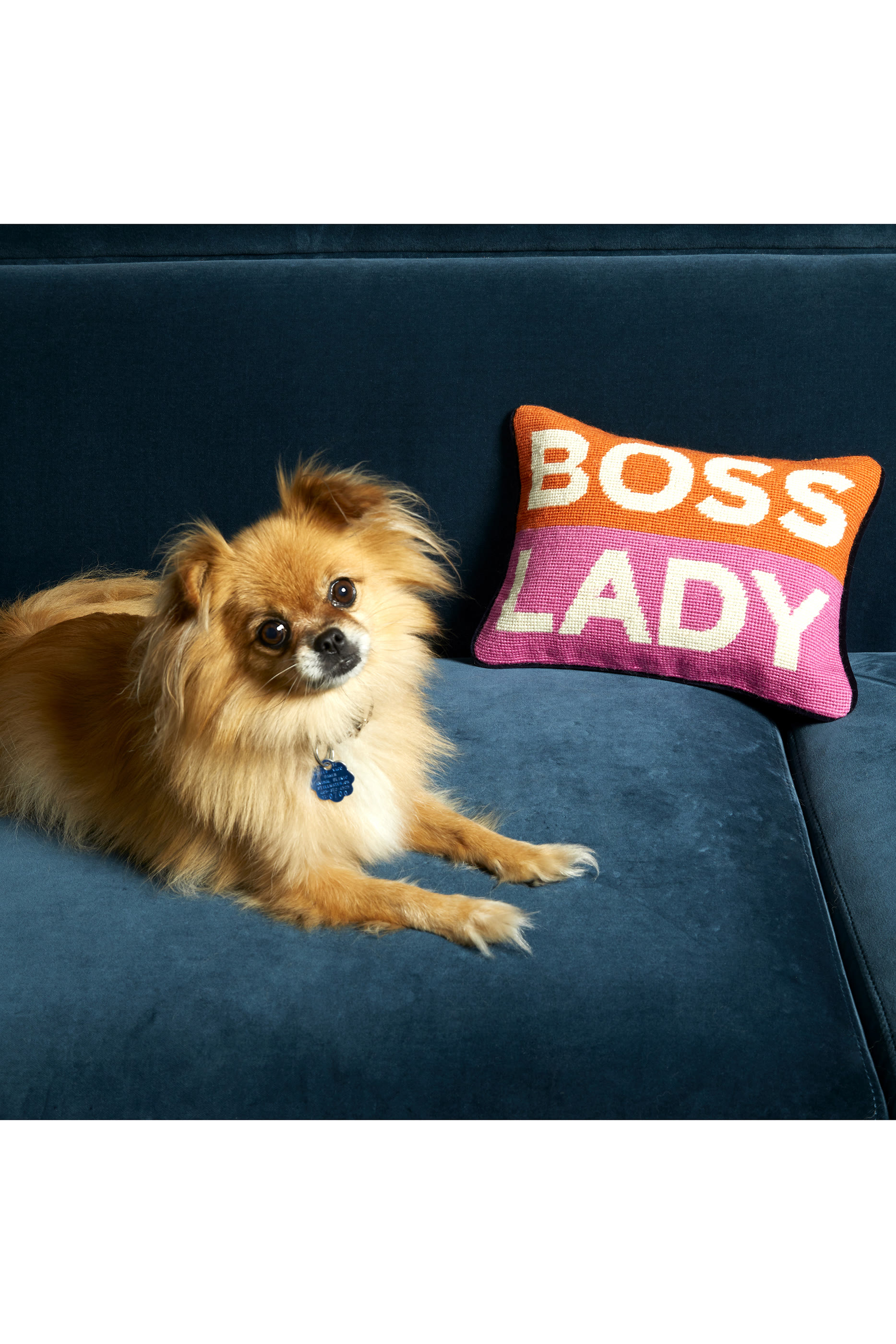Boss Lady Personality Needlepoint Cushion