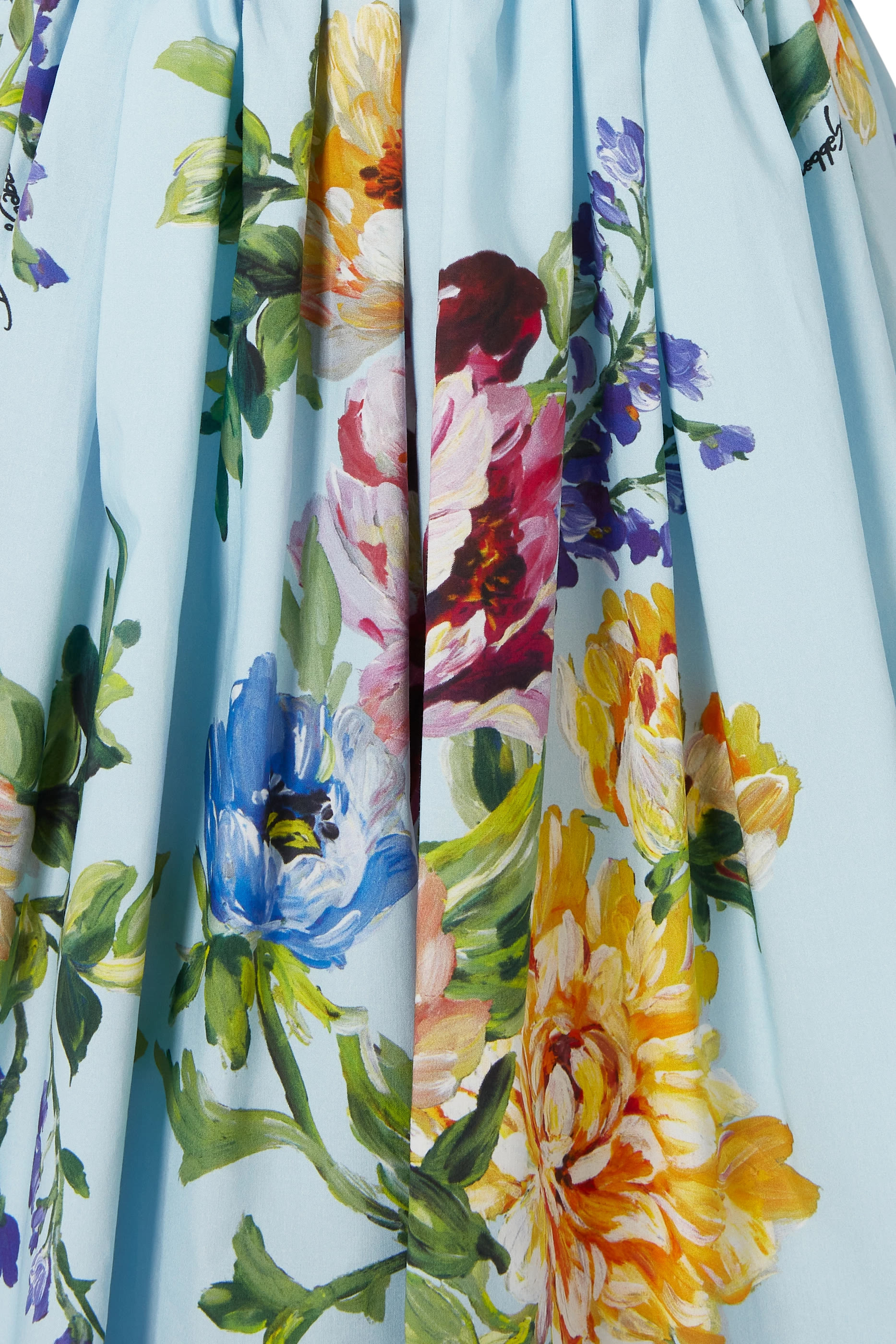 Kids Floral Print Cotton Dress 