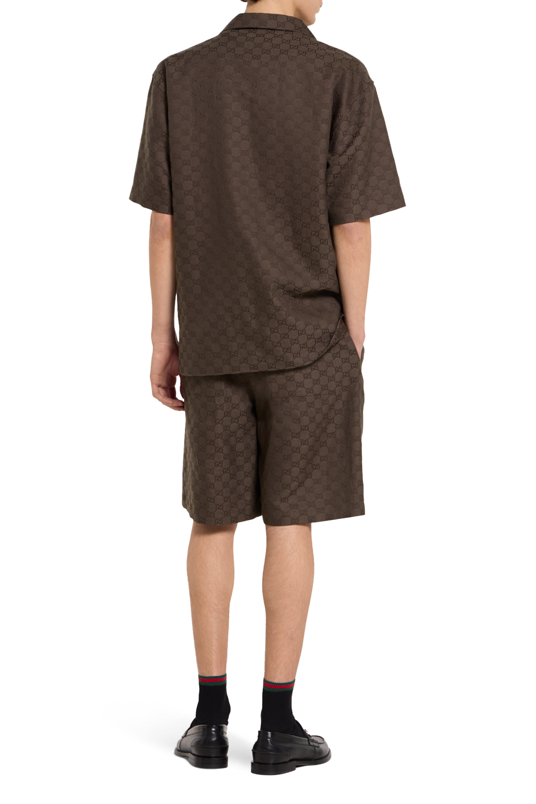 GG Canvas Linen Blend Shorts