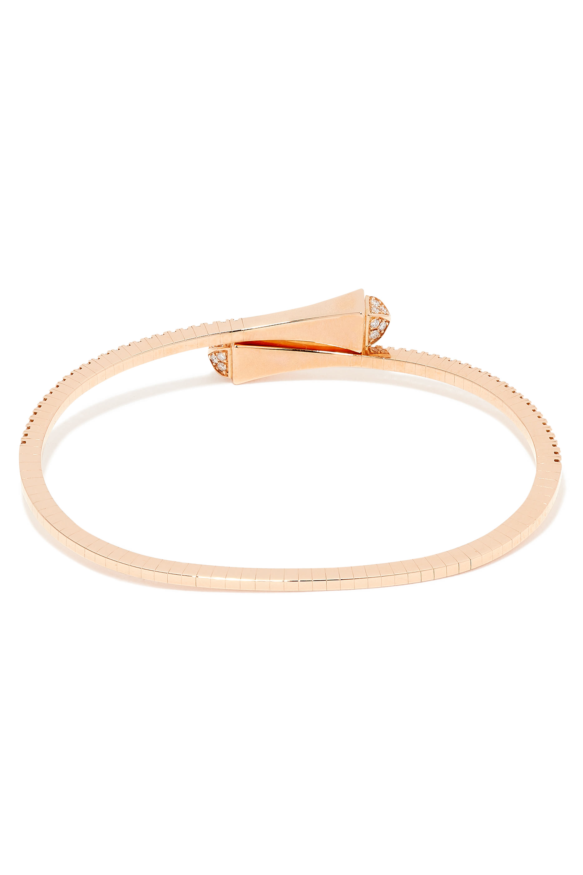 Cleo 18k Rose Gold Full Diamond Slim Bangle
