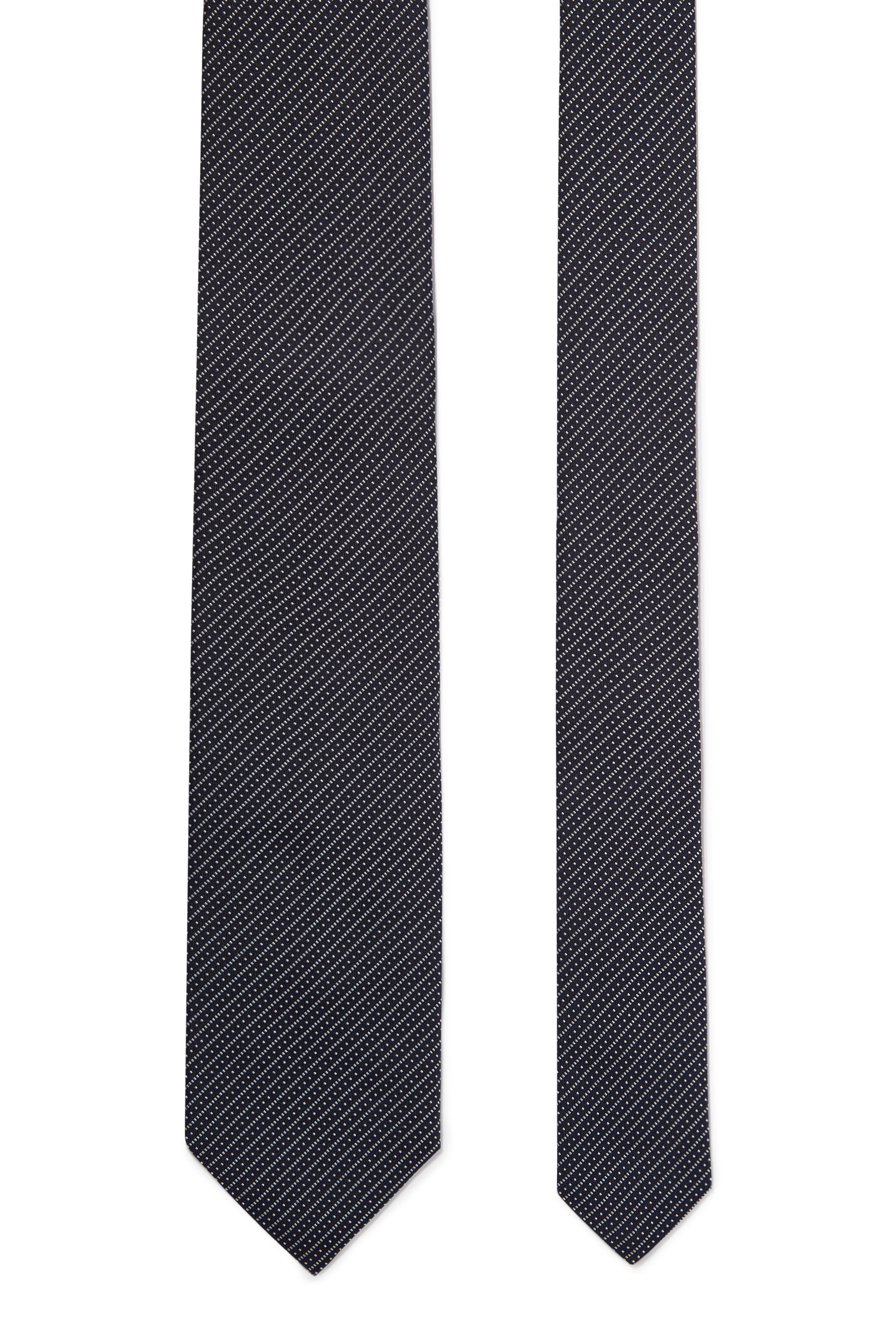 Line Print Silk Tie