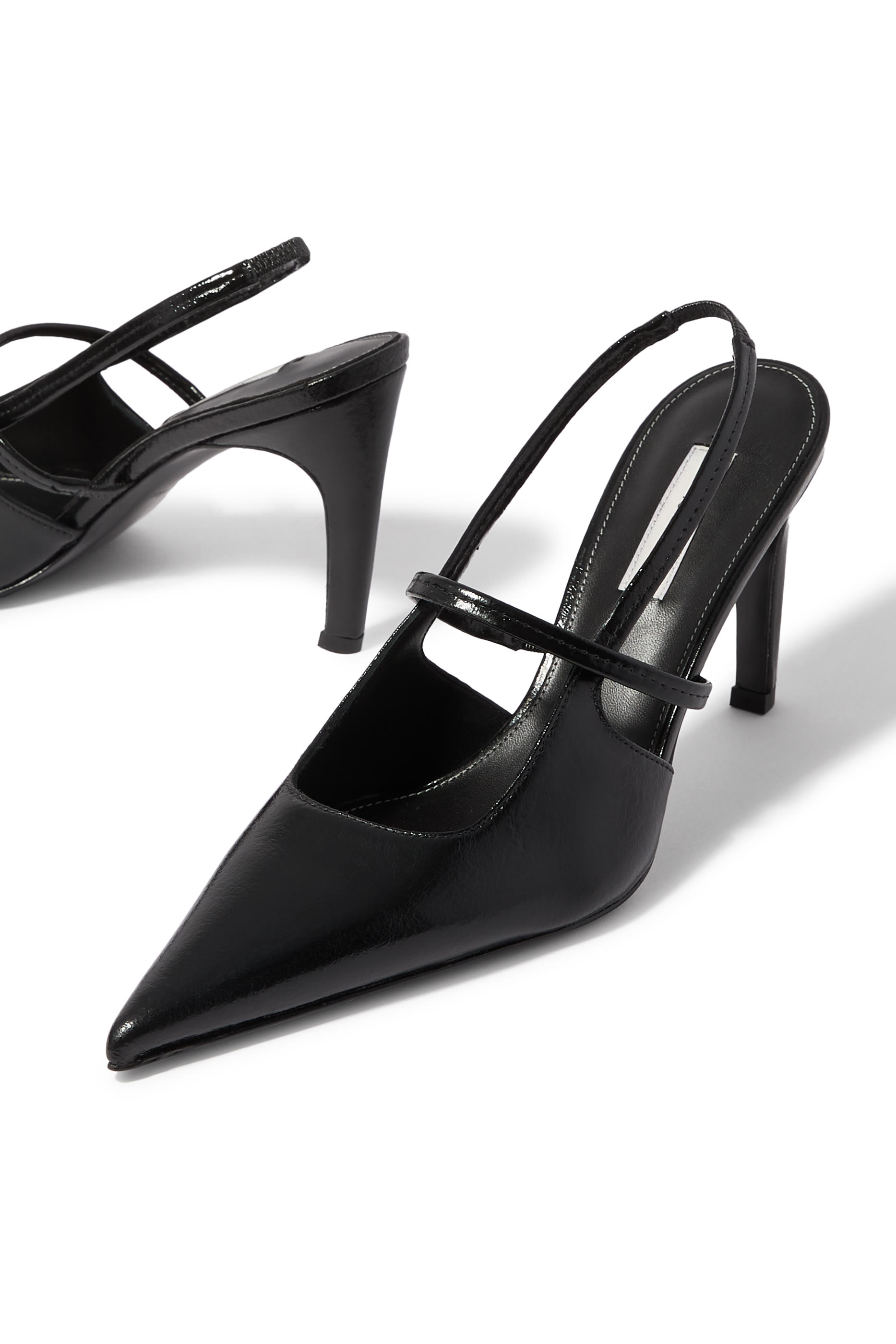 Naplack 85 Stiletto Slingback Pumps