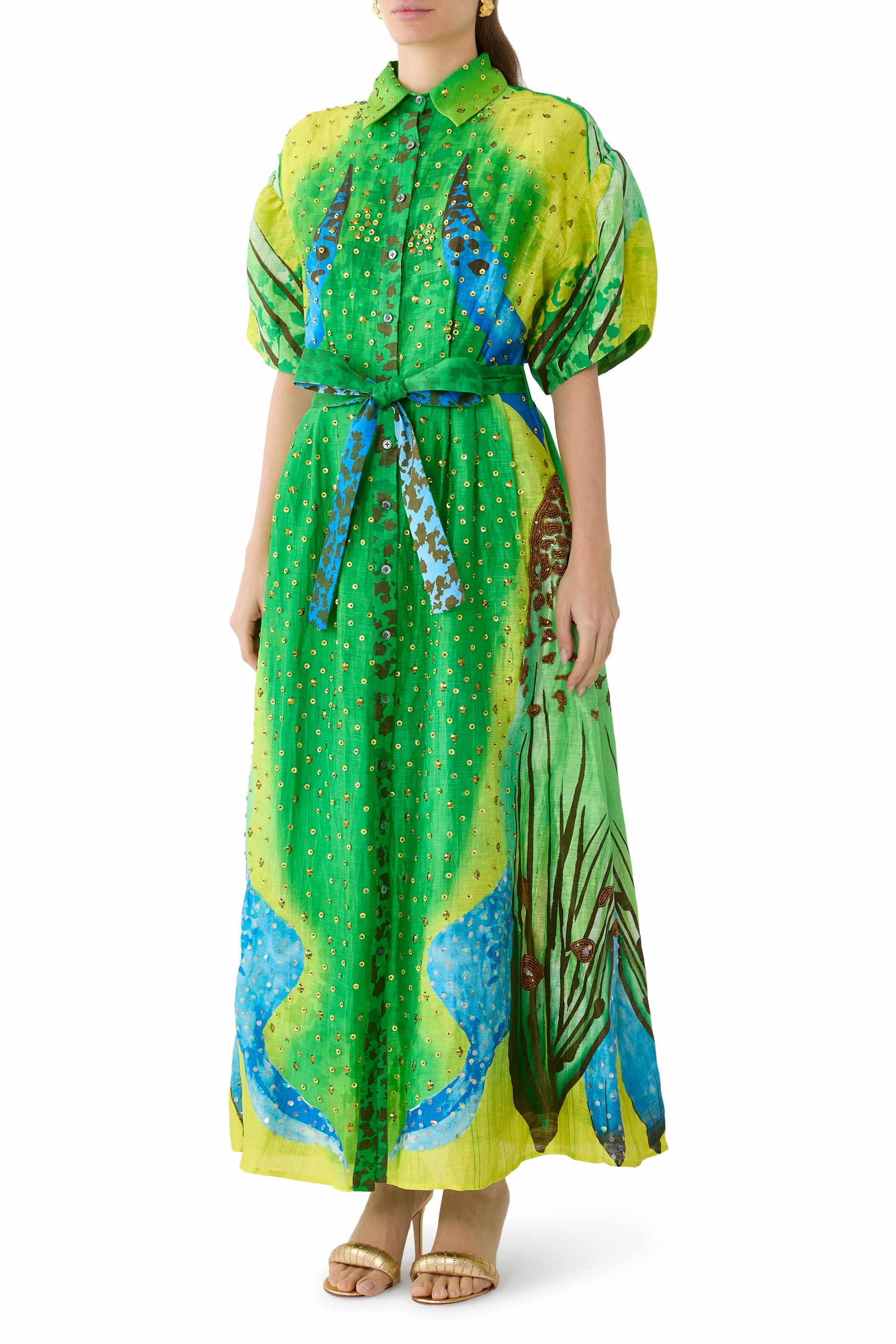  Verde Forest Shirt Dress 