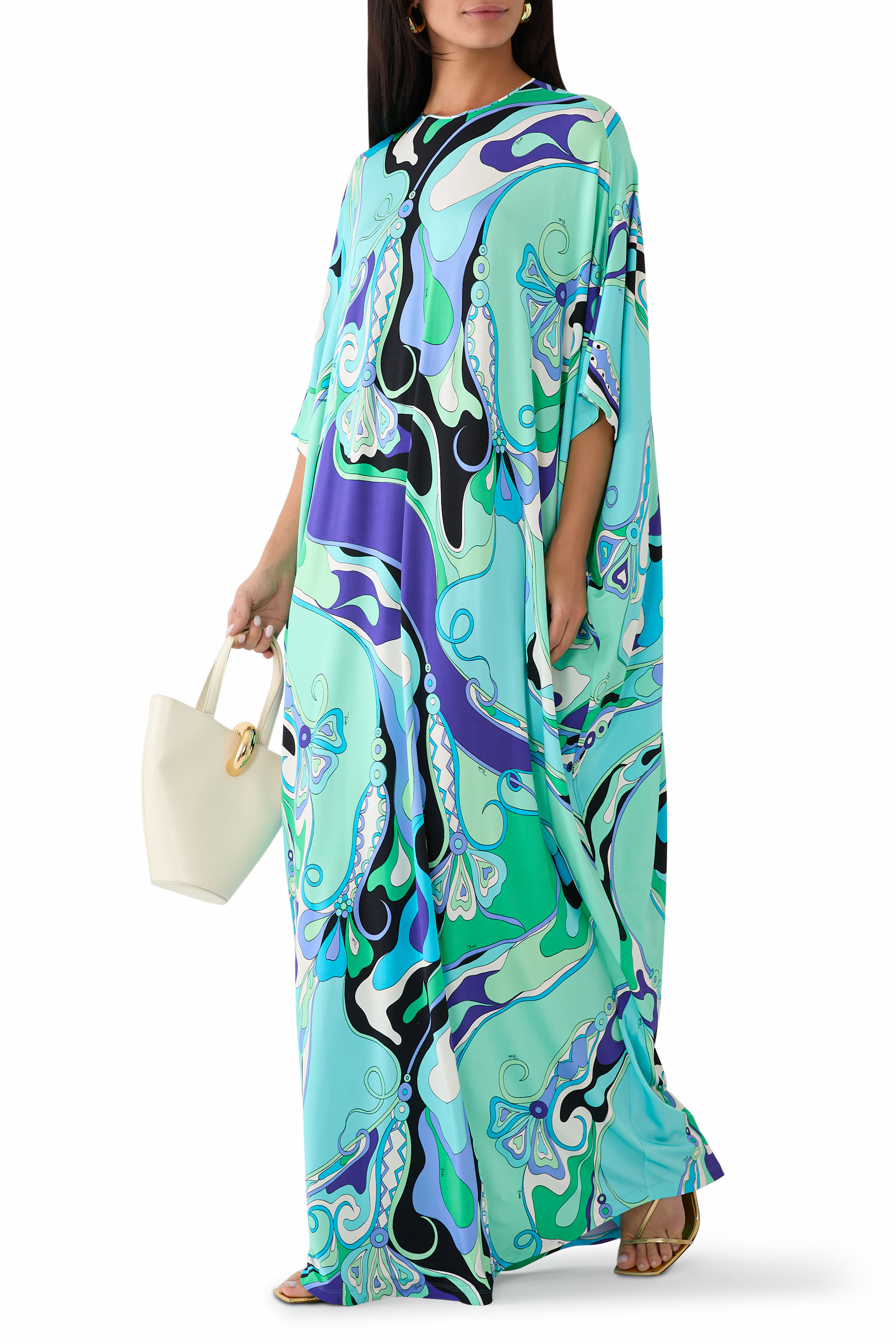 Printed Jersey Kaftan