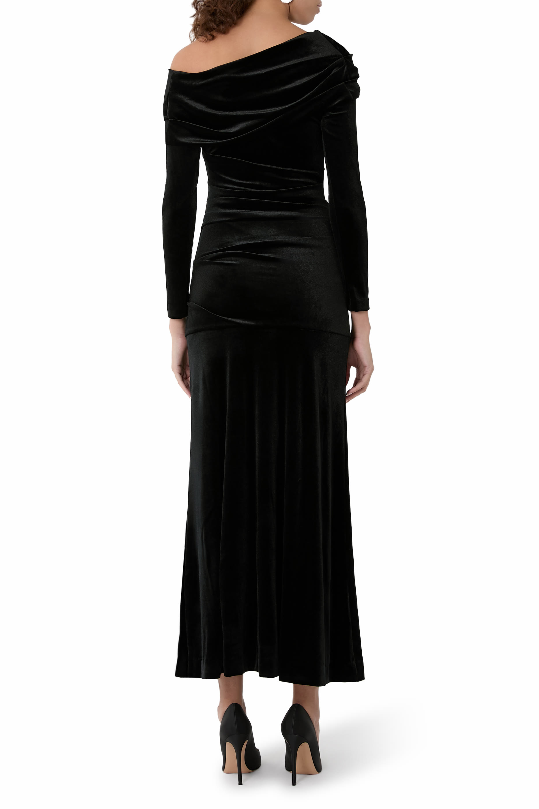 Nova Velvet One-Shoulder Gown