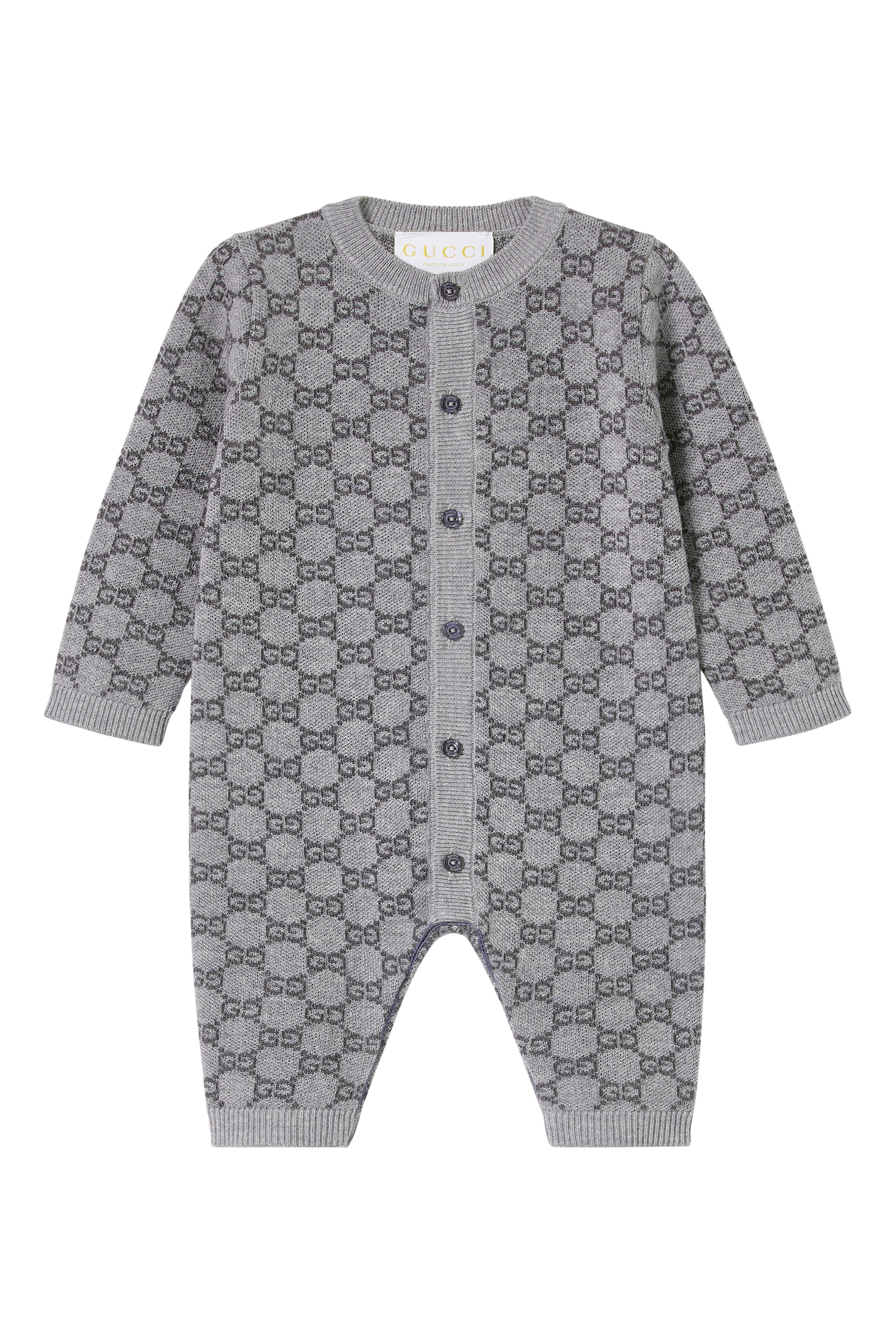 Kids GG Wool Jacquard One-Piece
