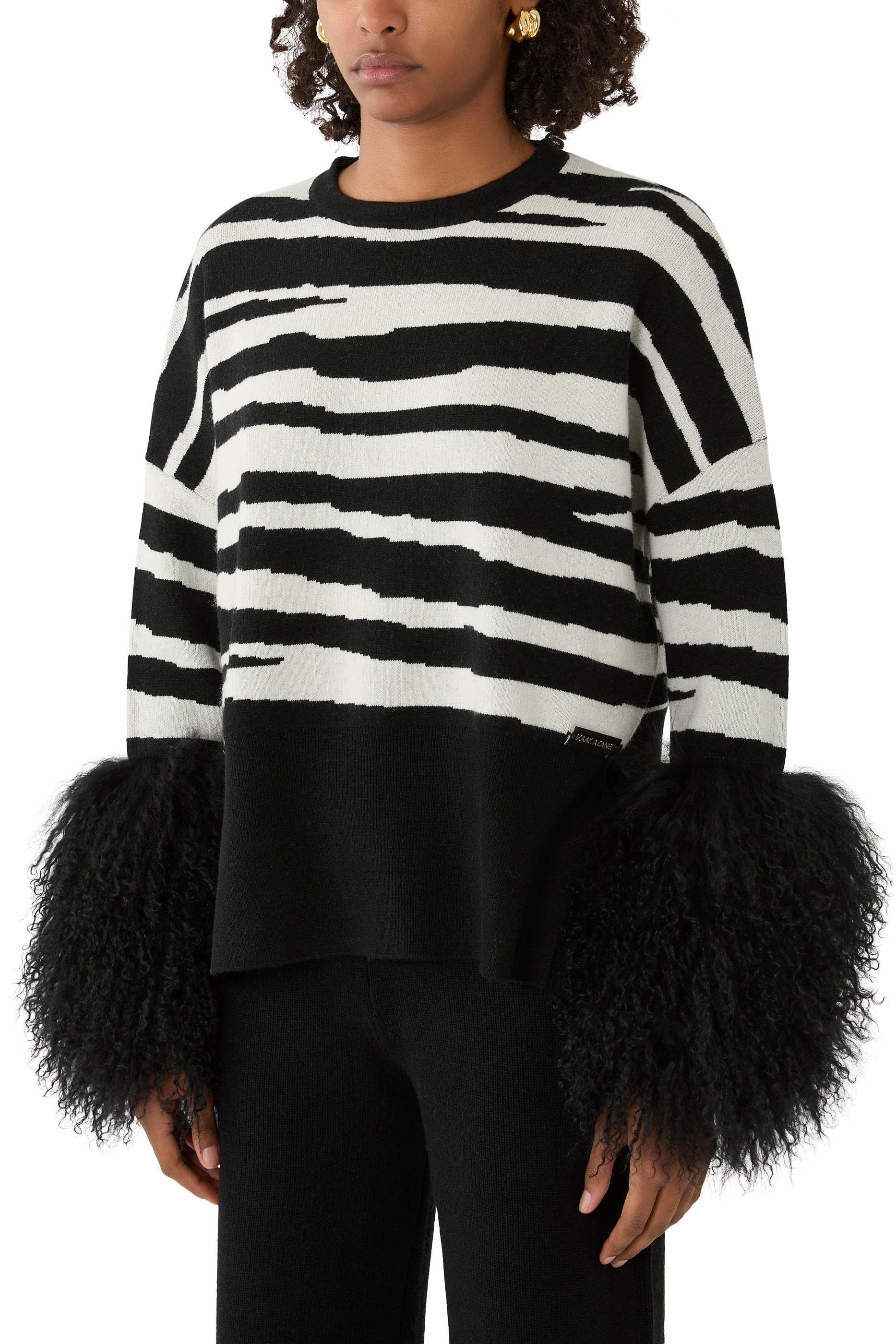 The Shearling Cuff Sweater 