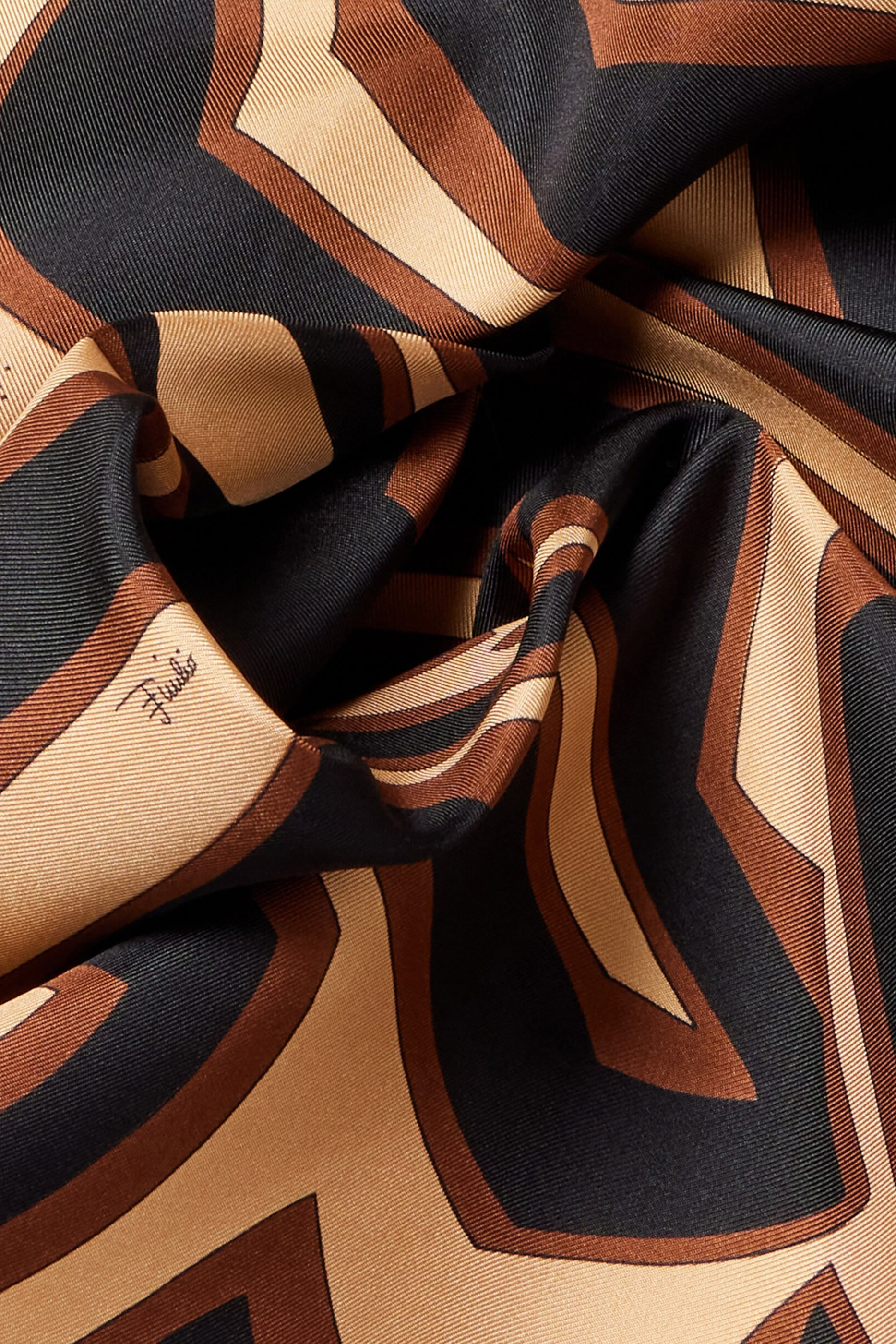 Printed Silk Twill Scarf 