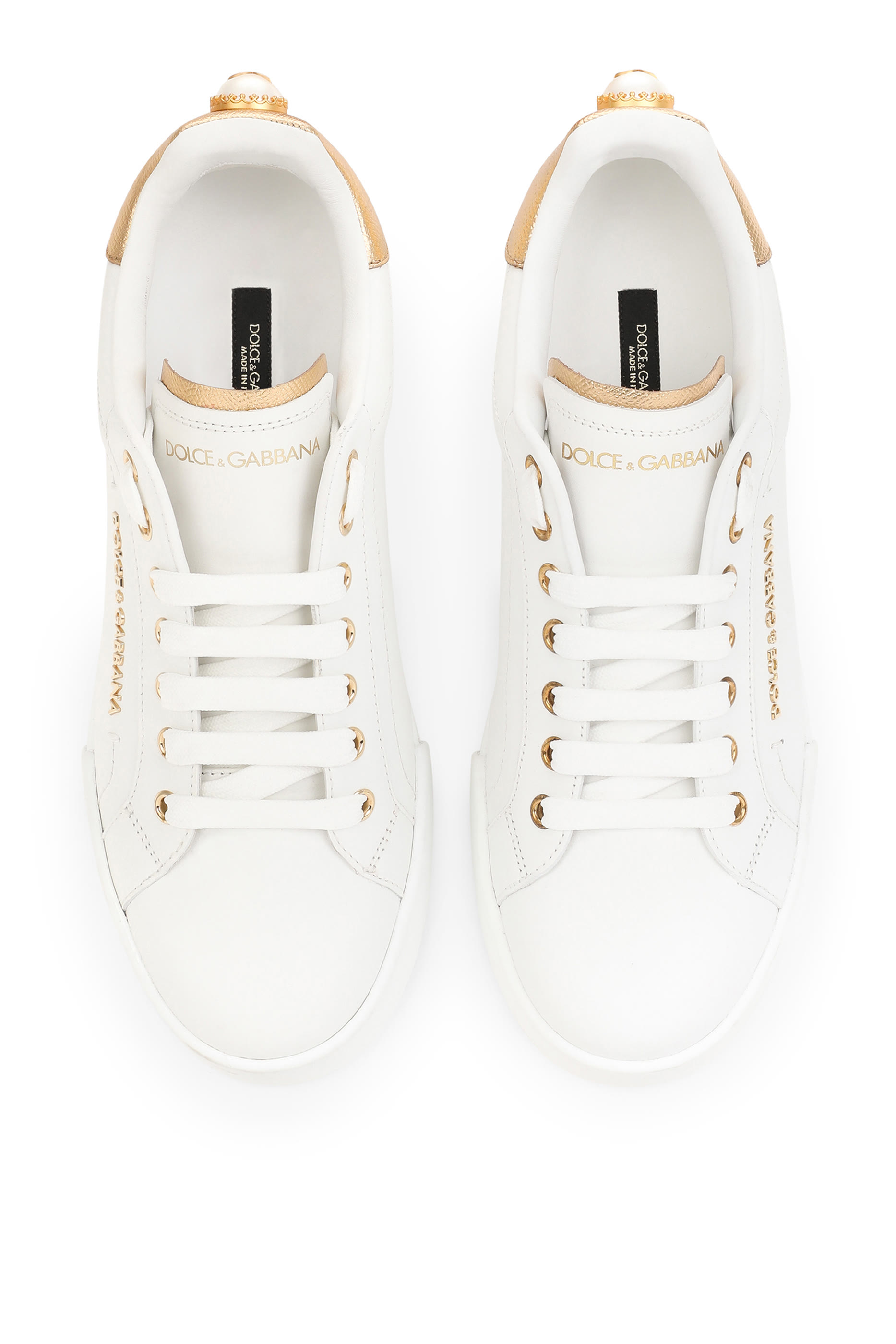 Calfskin Nappa Portofino Sneakers with Lettering