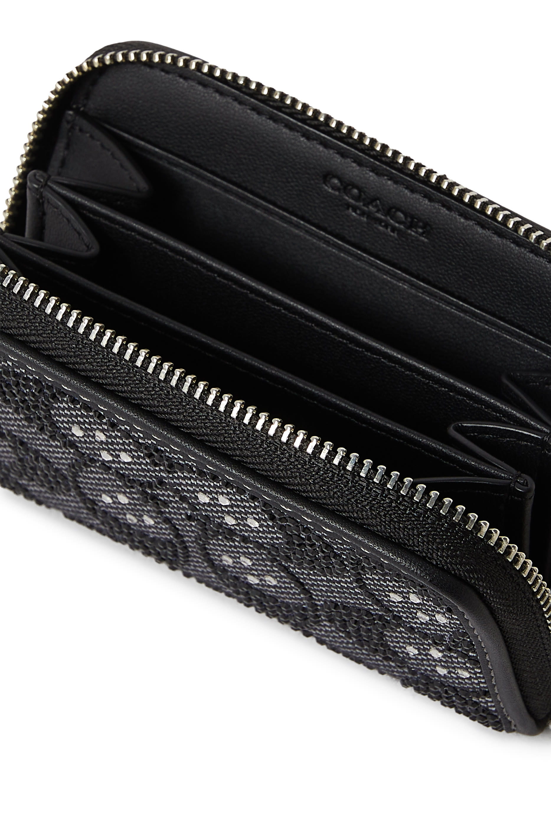 Essential All-Around Zipped Card Holder in Exclusive Crystal Jacquard