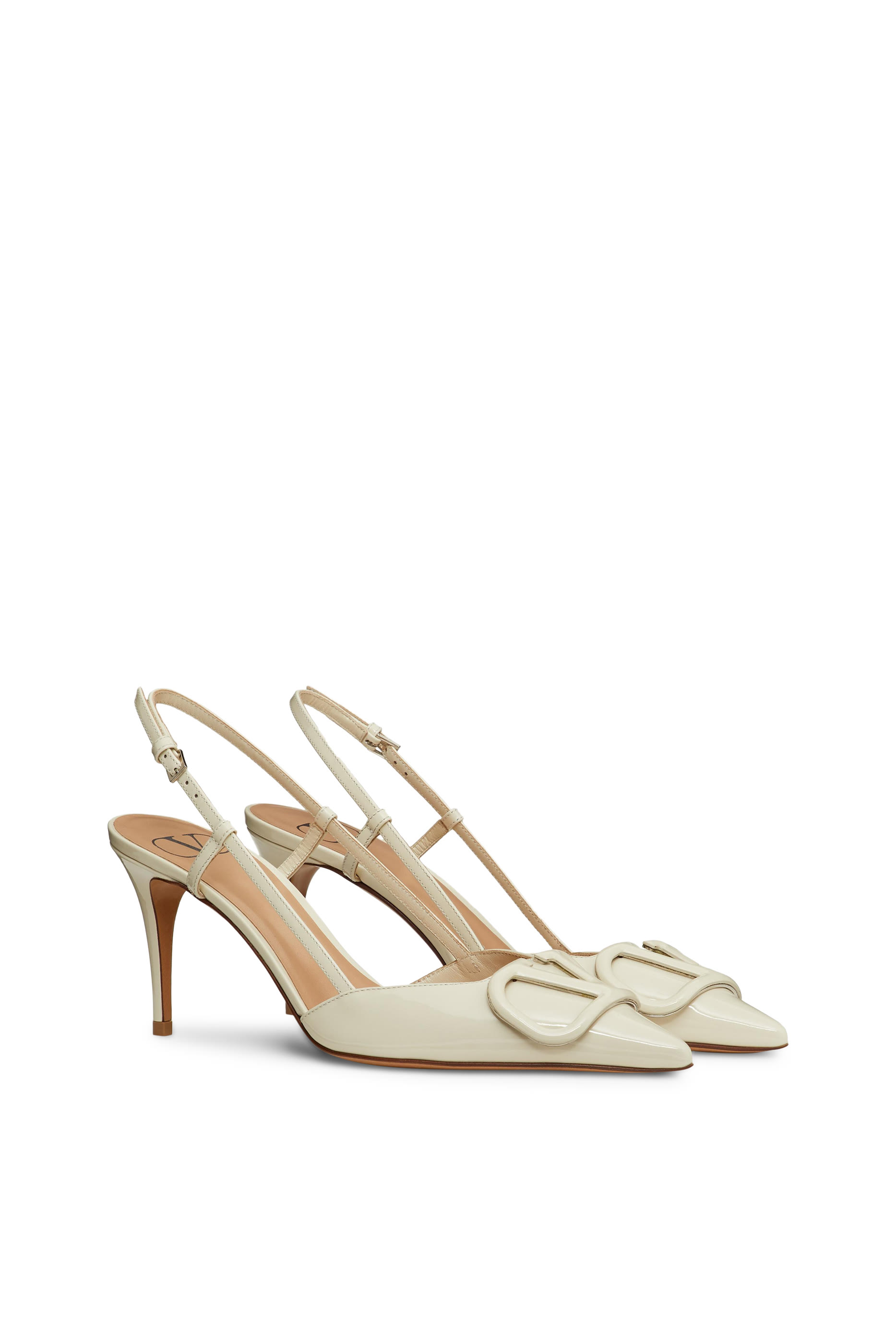 VLogo Signature 80 Slingback Leather Pumps