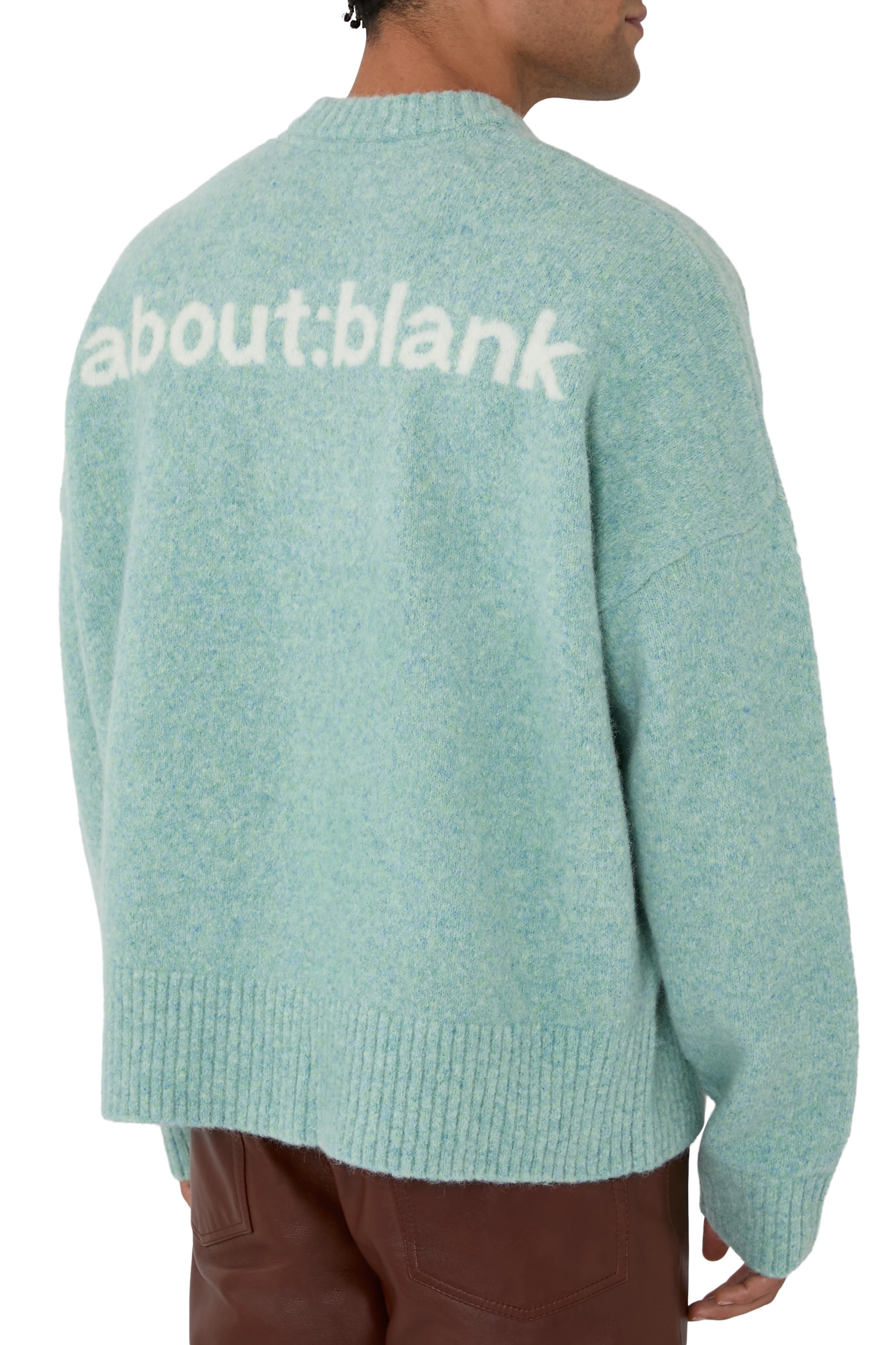 Mohair Knit Crewneck Sweater