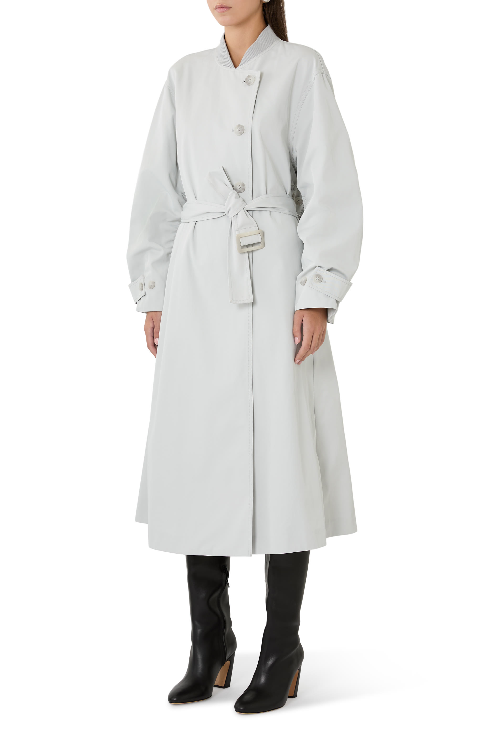 Two-Piece Water-Repellent Technical Cotton Trench Coat