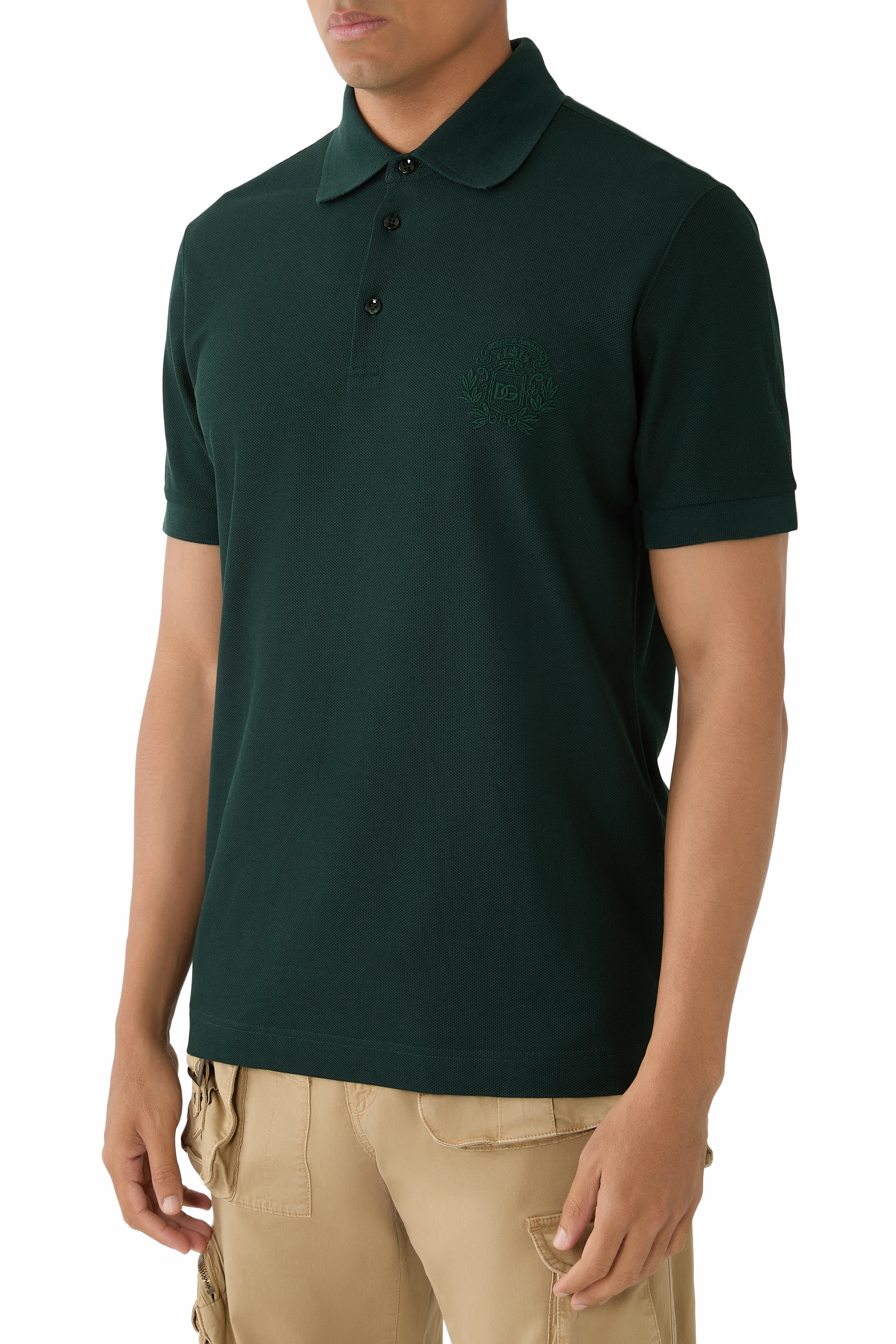 Logo Cotton Pique Polo Shirt