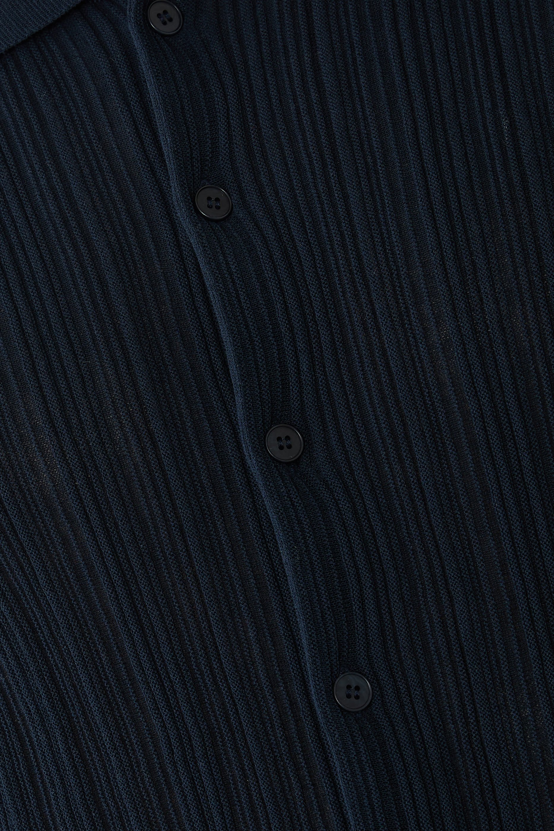 Rib-Knit Cotton-Blend Cardigan