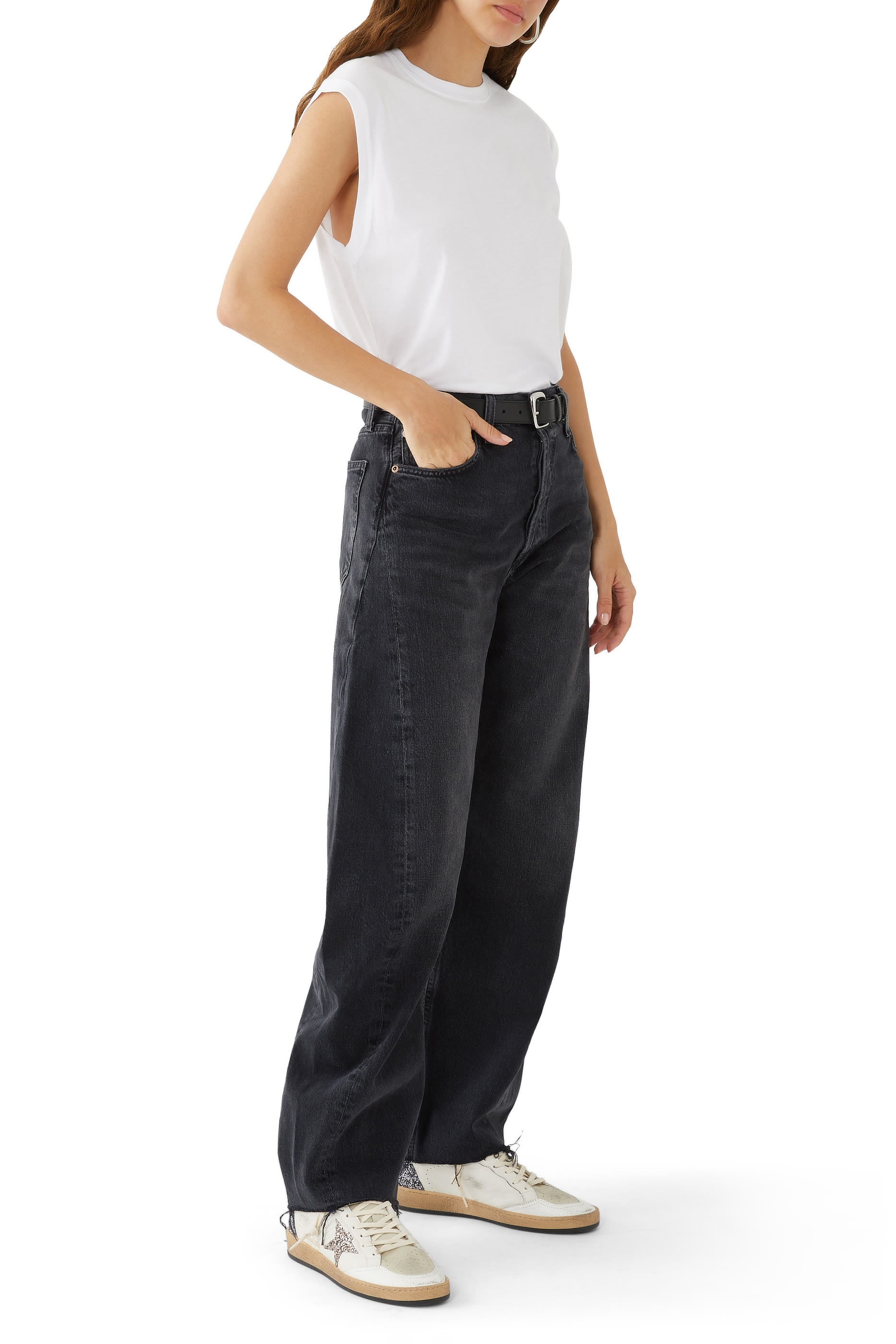 Ball Star Glittered Leather Sneakers