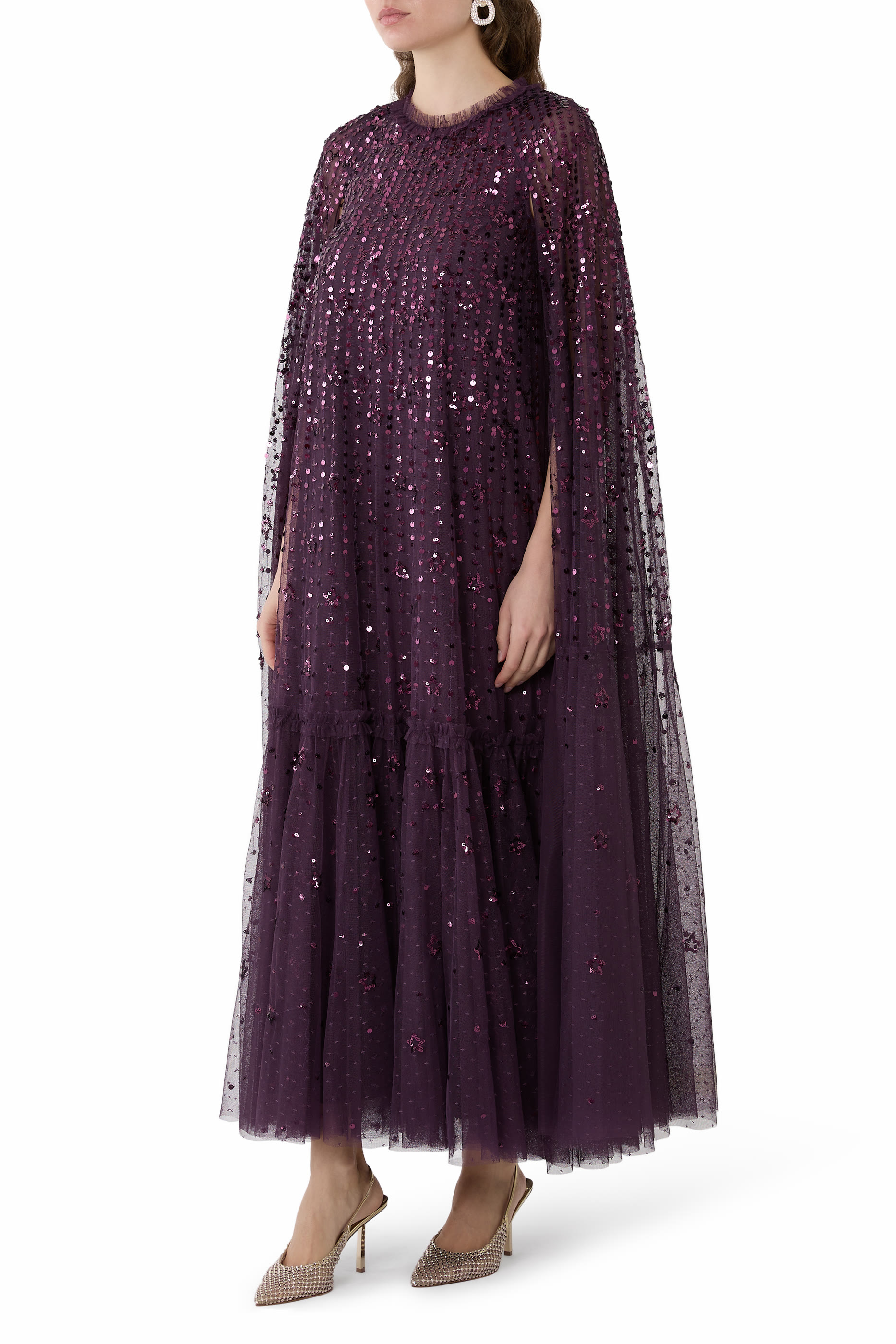 Sequin Embellished Ankle Gown 