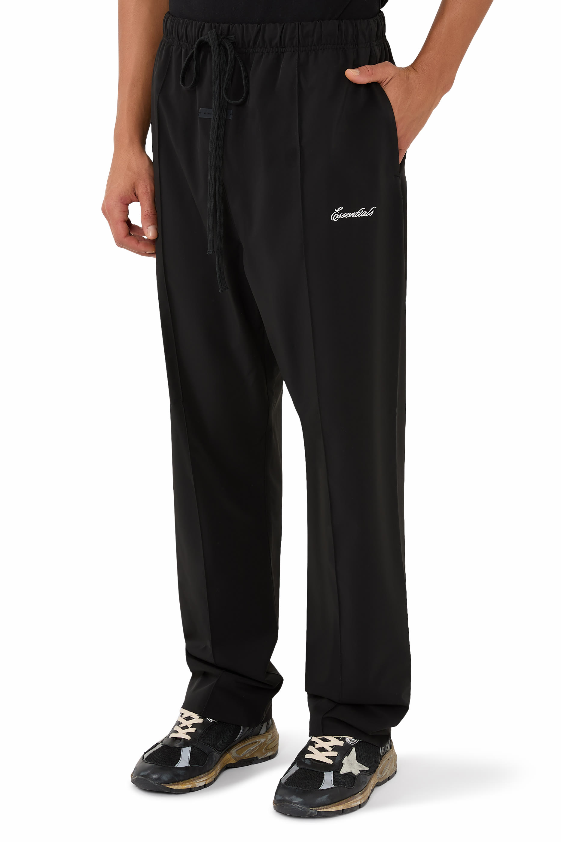  Sporty Nylon Relaxed Track Pants
