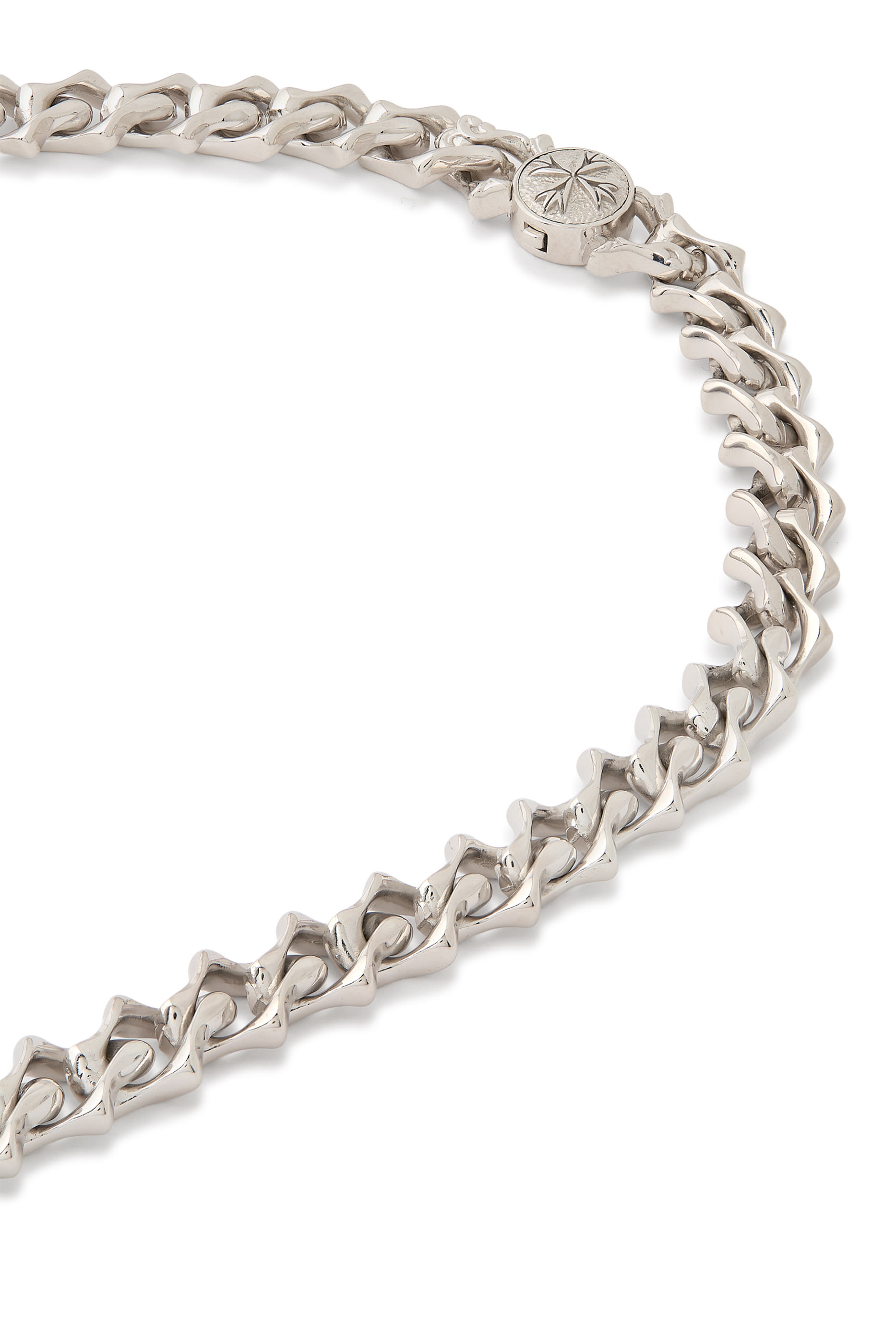  Sharp Chain Logo Necklace 